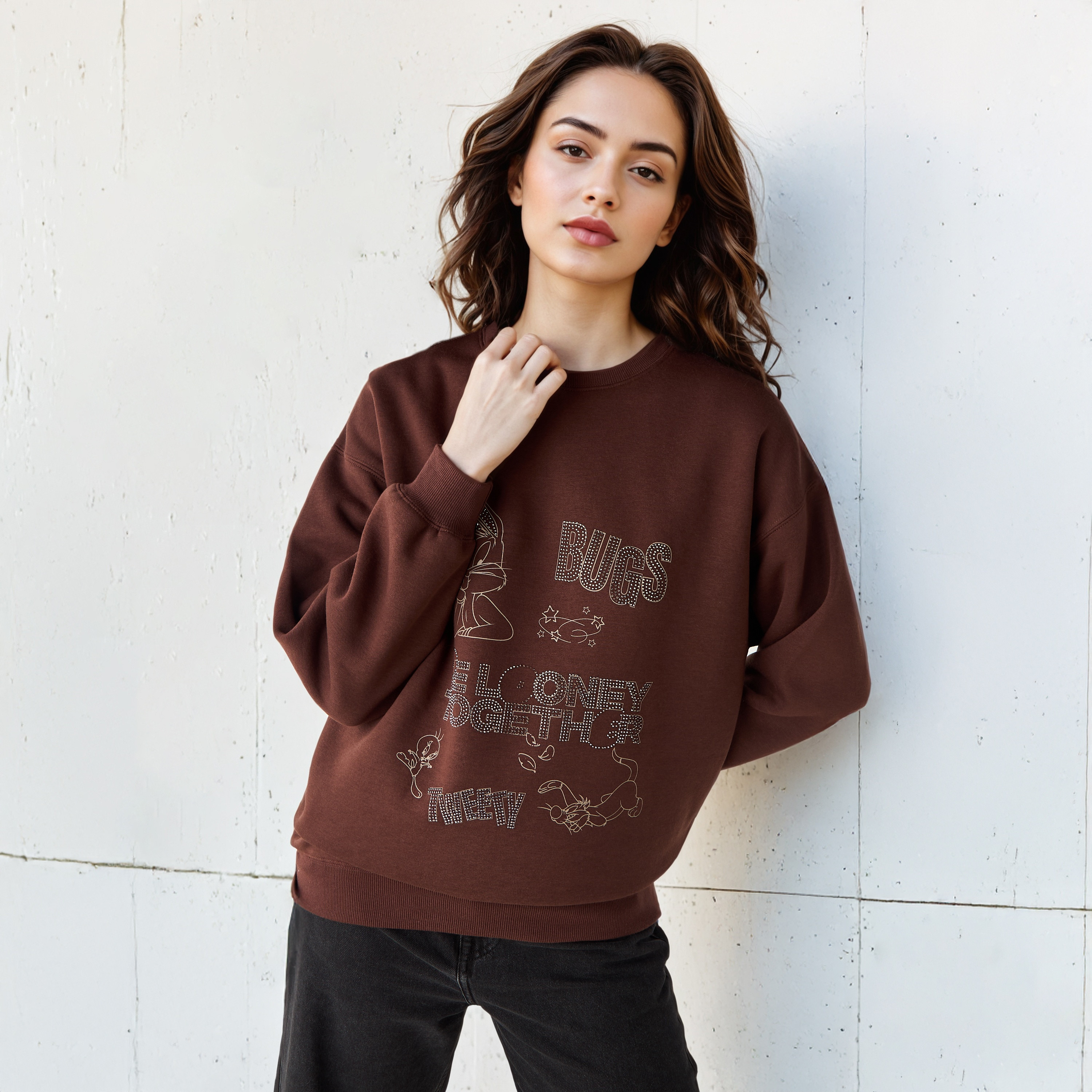 Bugs Bunny Embellished Sweatshirt-women-winterwear-hoodiesandsweatshirts-sweatshirts-image-1
