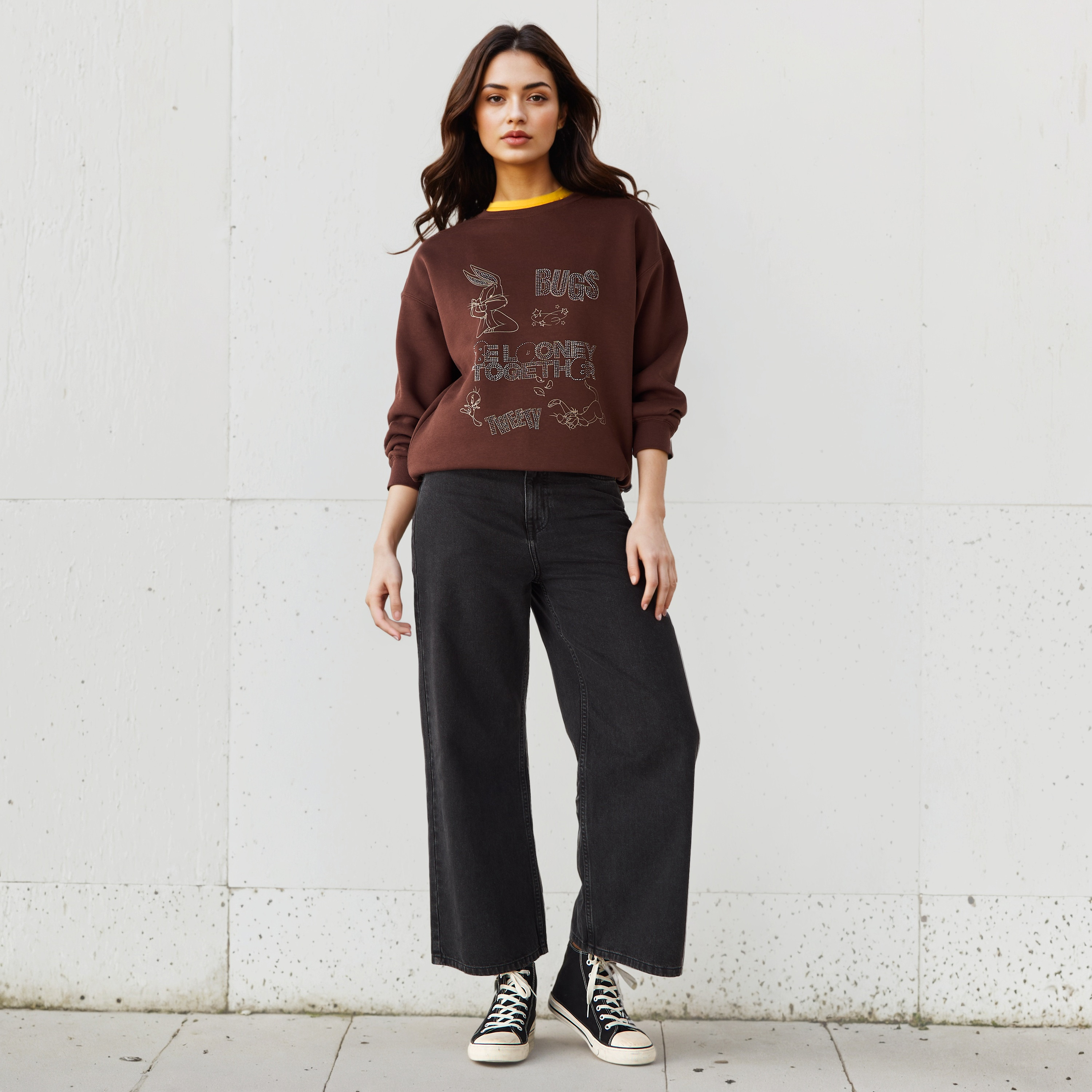 Bugs Bunny Embellished Sweatshirt-women-winterwear-hoodiesandsweatshirts-sweatshirts-image-2