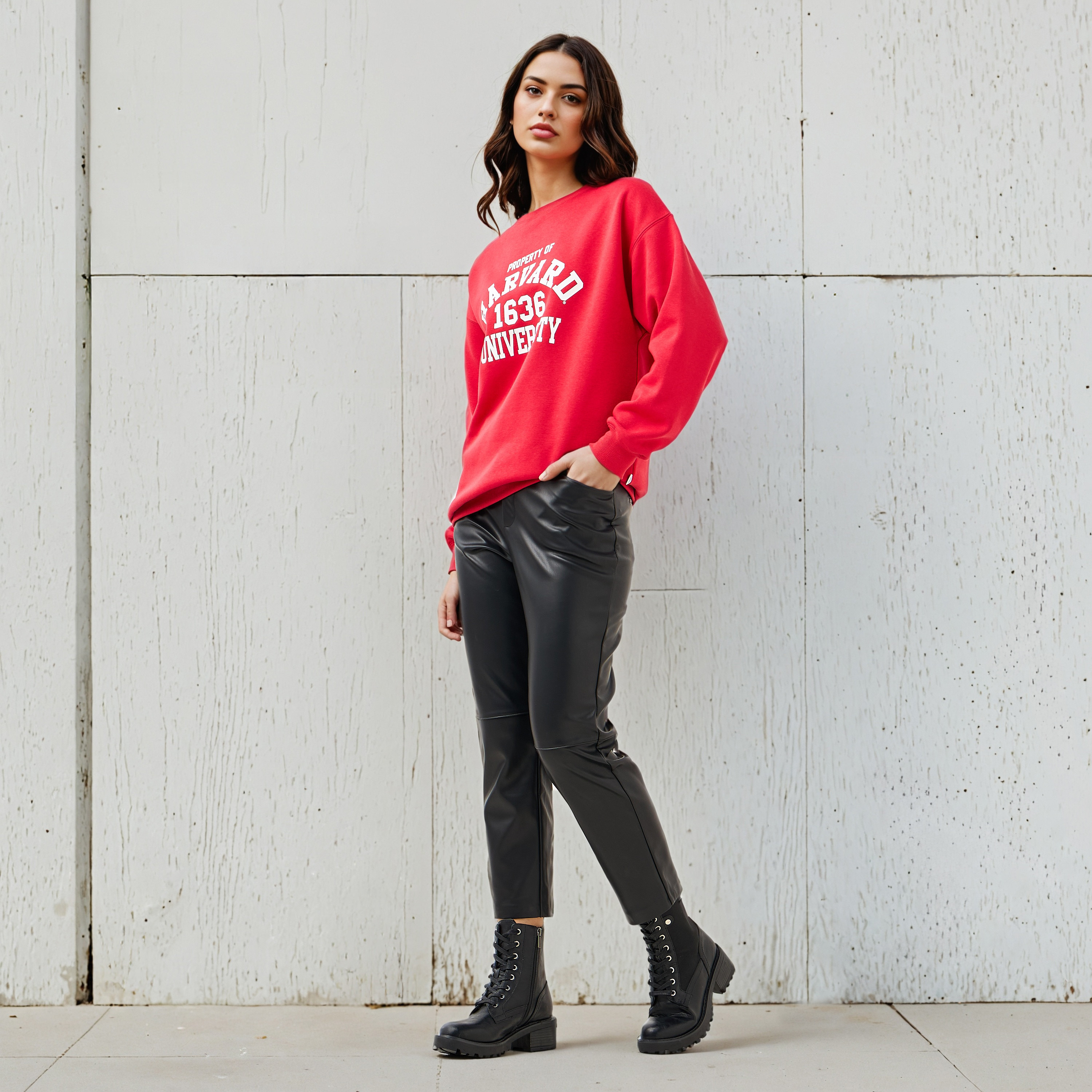 Harvard Print Sweatshirt with Crew Neck-women-winterwear-hoodiesandsweatshirts-sweatshirts-image-2