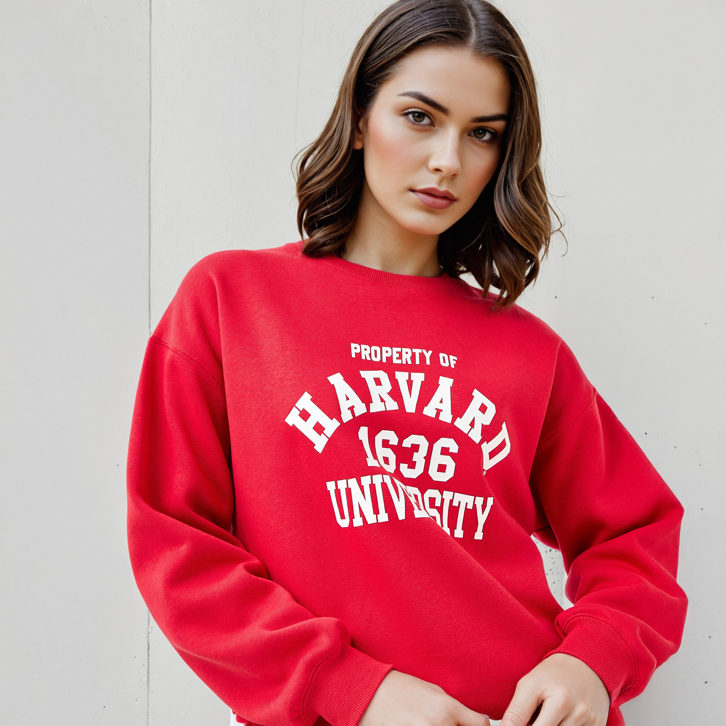 Harvard Print Sweatshirt with Crew Neck-women-winterwear-hoodiesandsweatshirts-sweatshirts-image-4