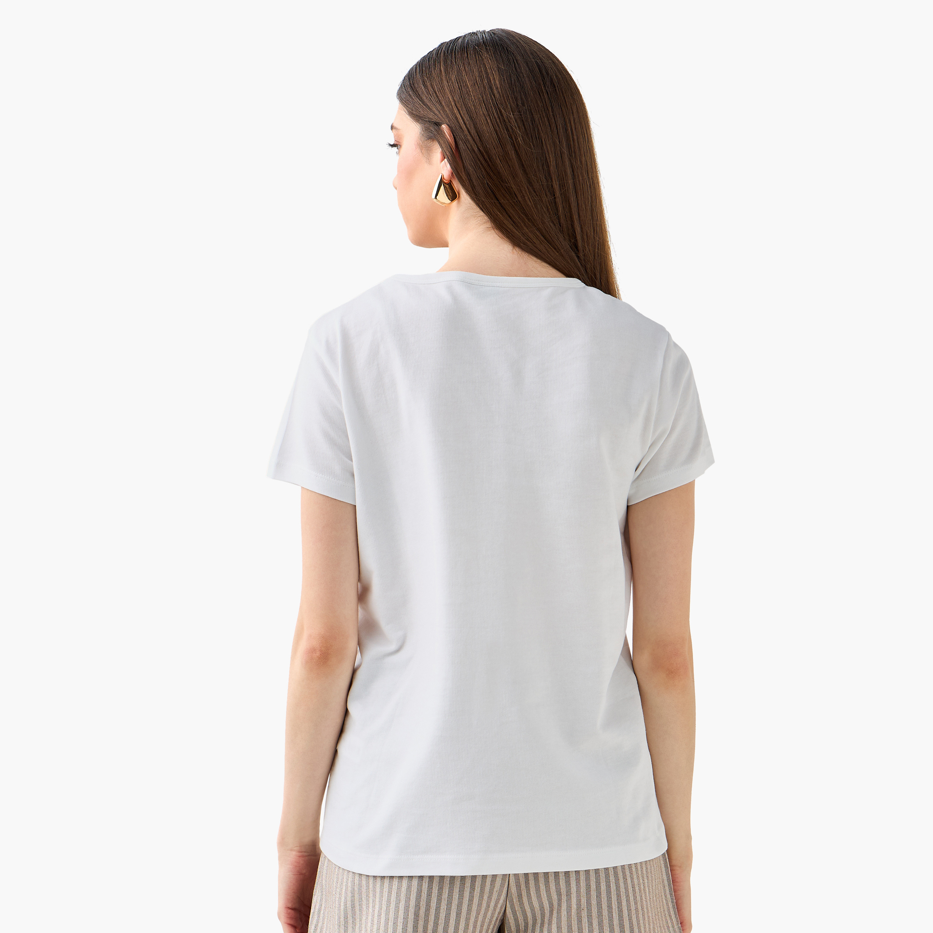 تيشيرت قطن بطبعات ميكي وميني ماوس-women-clothing-tshirts-image-3
