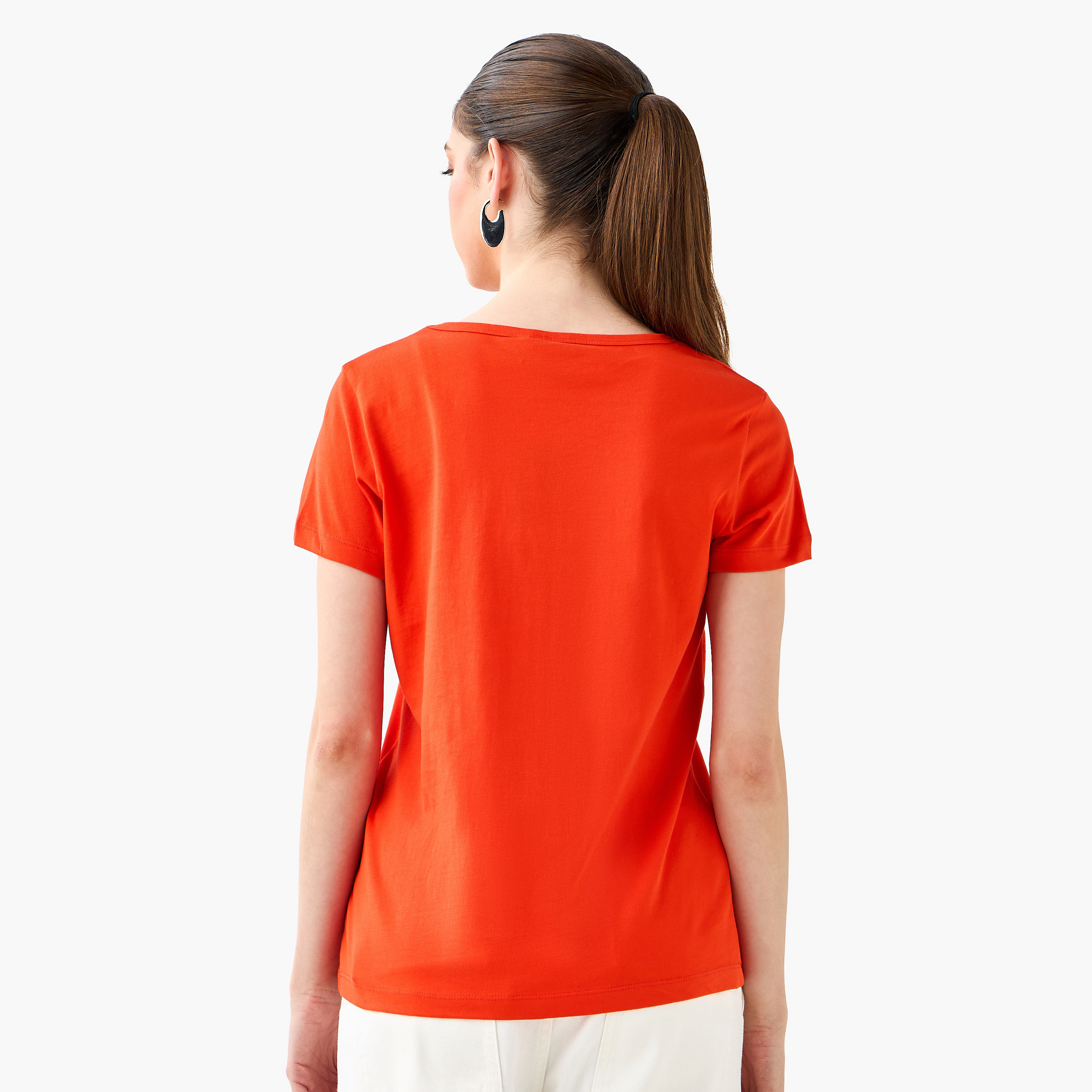 Peanuts Cotton T-shirt with UAE National Day Print-women-clothing-tshirts-image-3