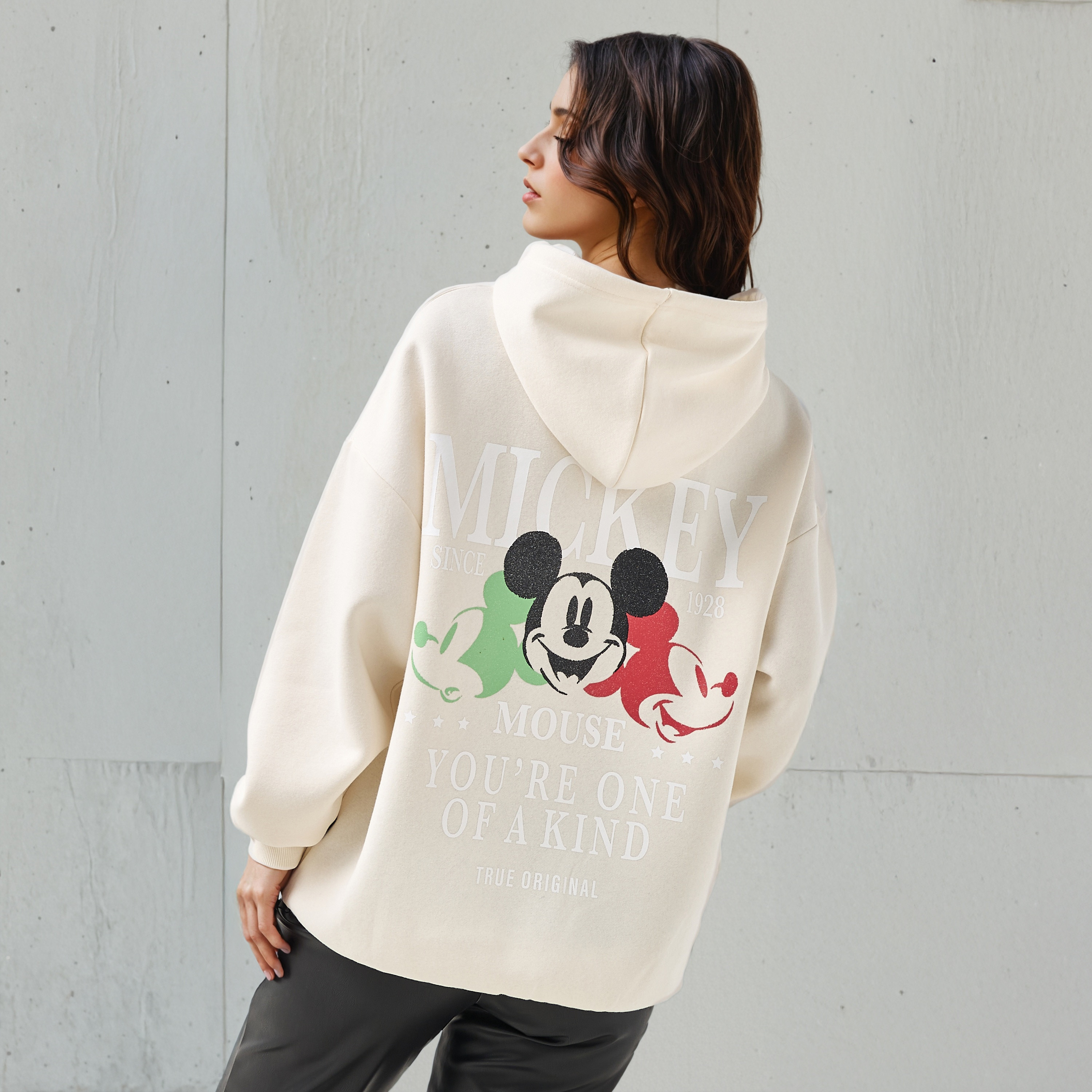 Mickey Mouse Oversized Hoodie with UAE National Day Print-women-clothing-hoodiesandsweatshirts-hoodies-image-1
