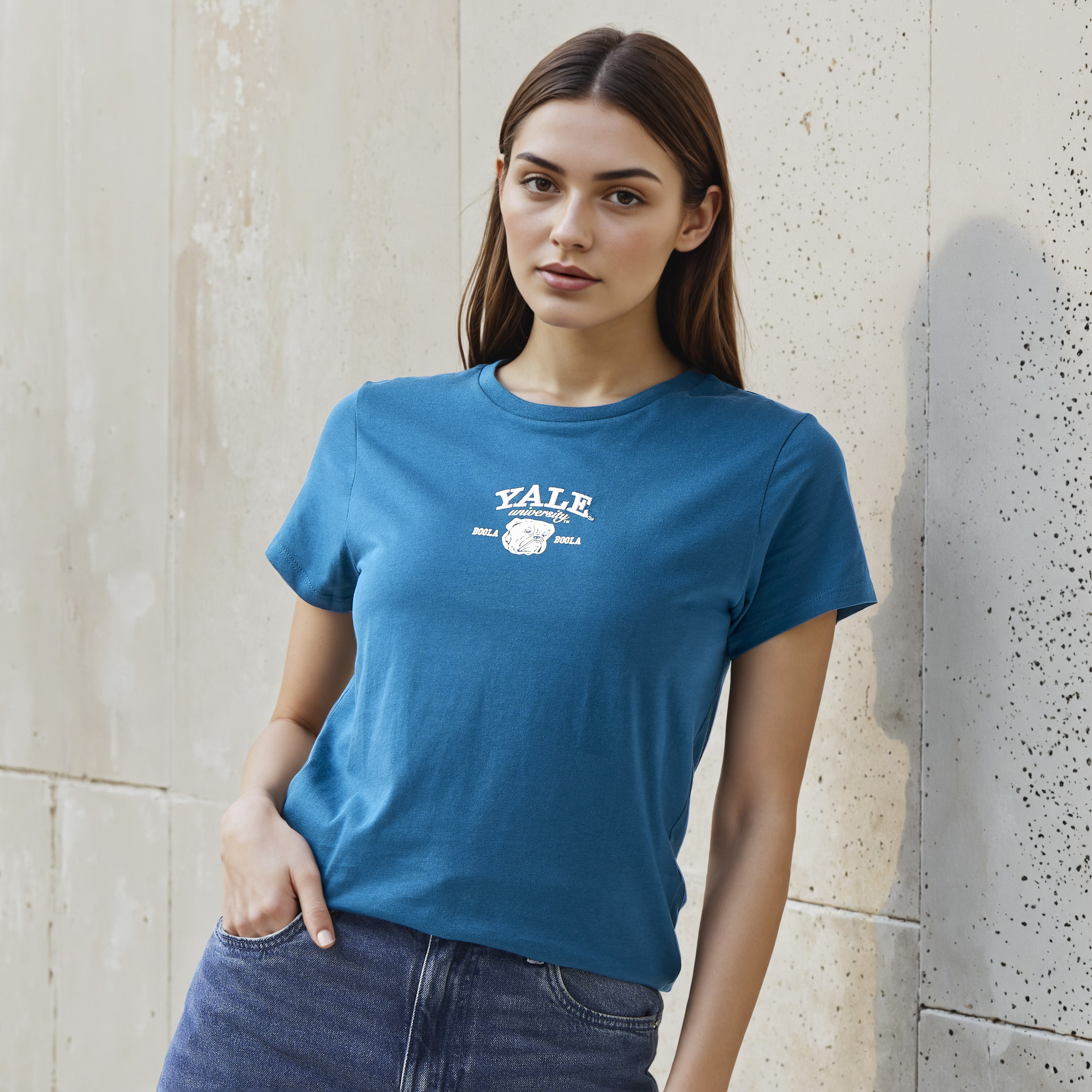 تيشيرت قطني بقصة عادية وطبعات-women-clothing-tshirts-image-1