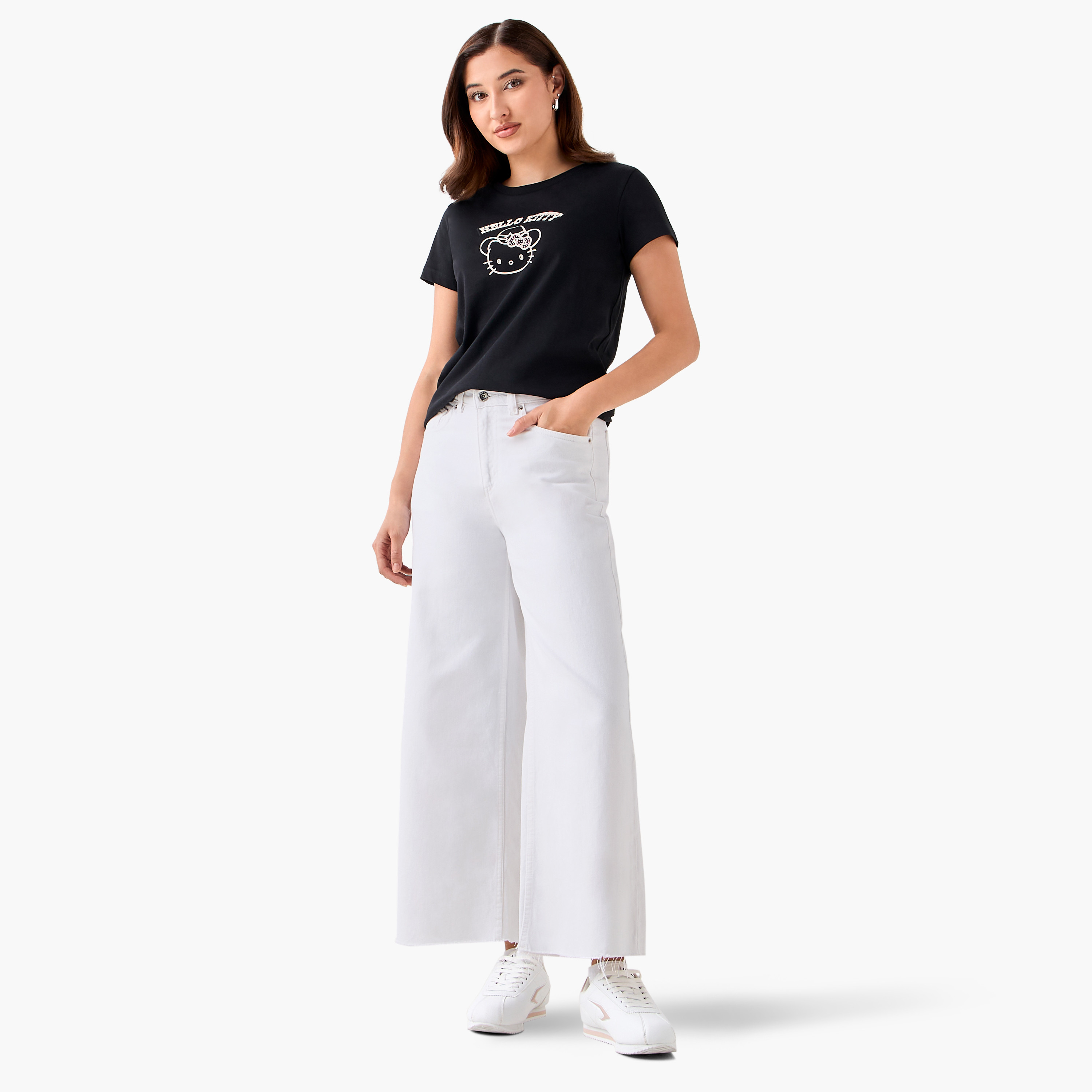 تيشيرت قطن بطبعات هالو كيتي-women-clothing-tshirts-image-2