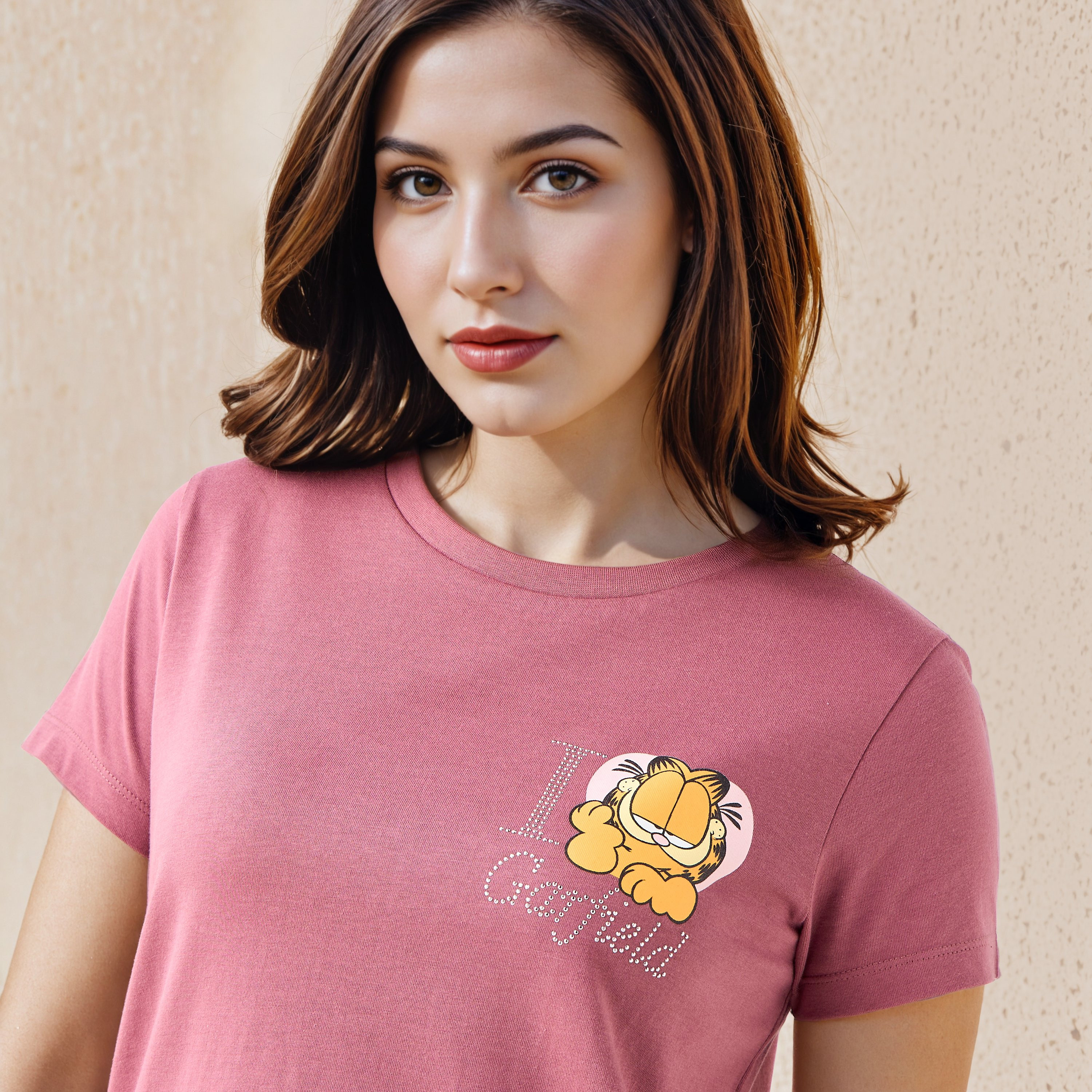 تيشيرت قطن بطبعات جارفيلد-women-clothing-tshirts-image-5