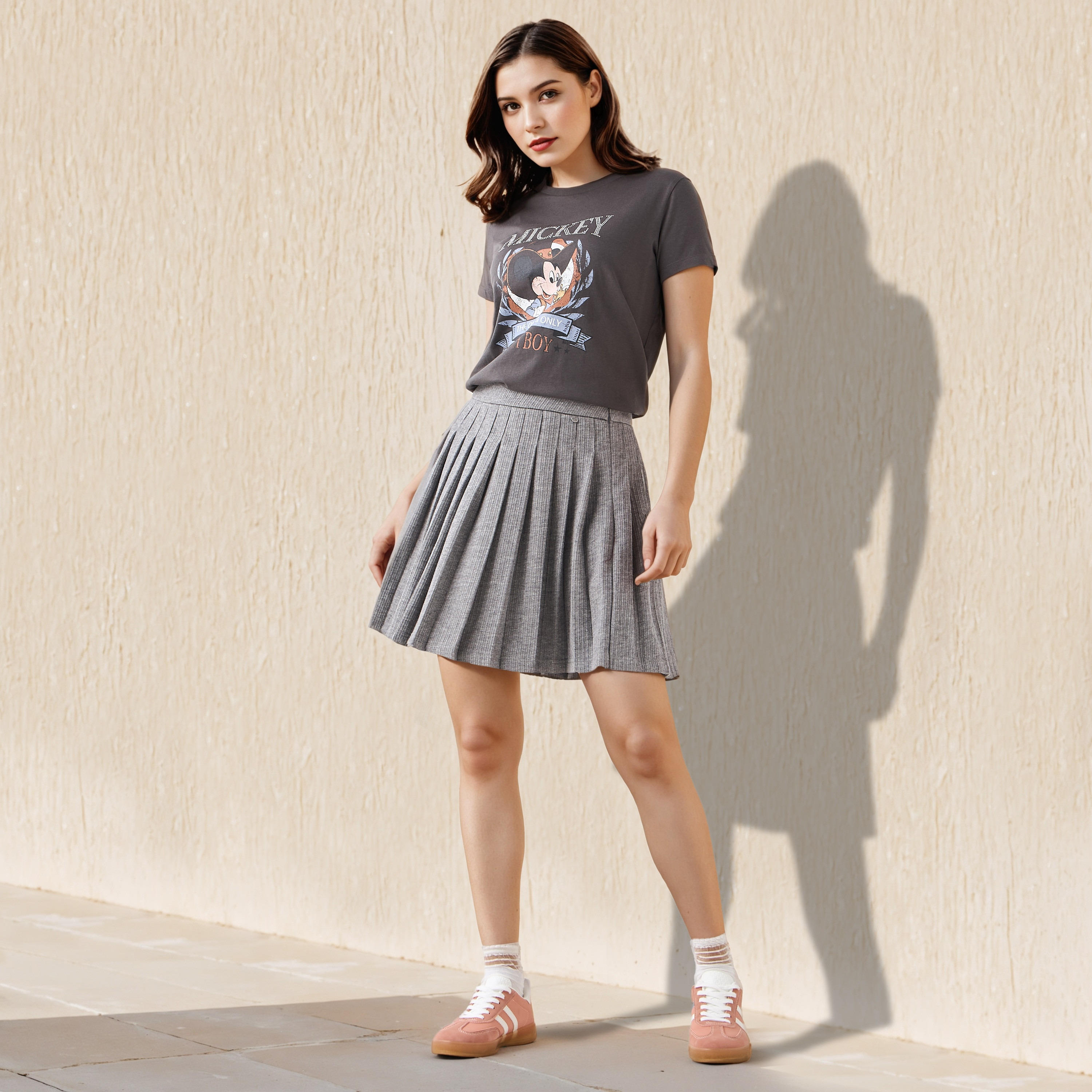 Mickey Mouse Cotton T-shirt -women-clothing-tshirts-image-2