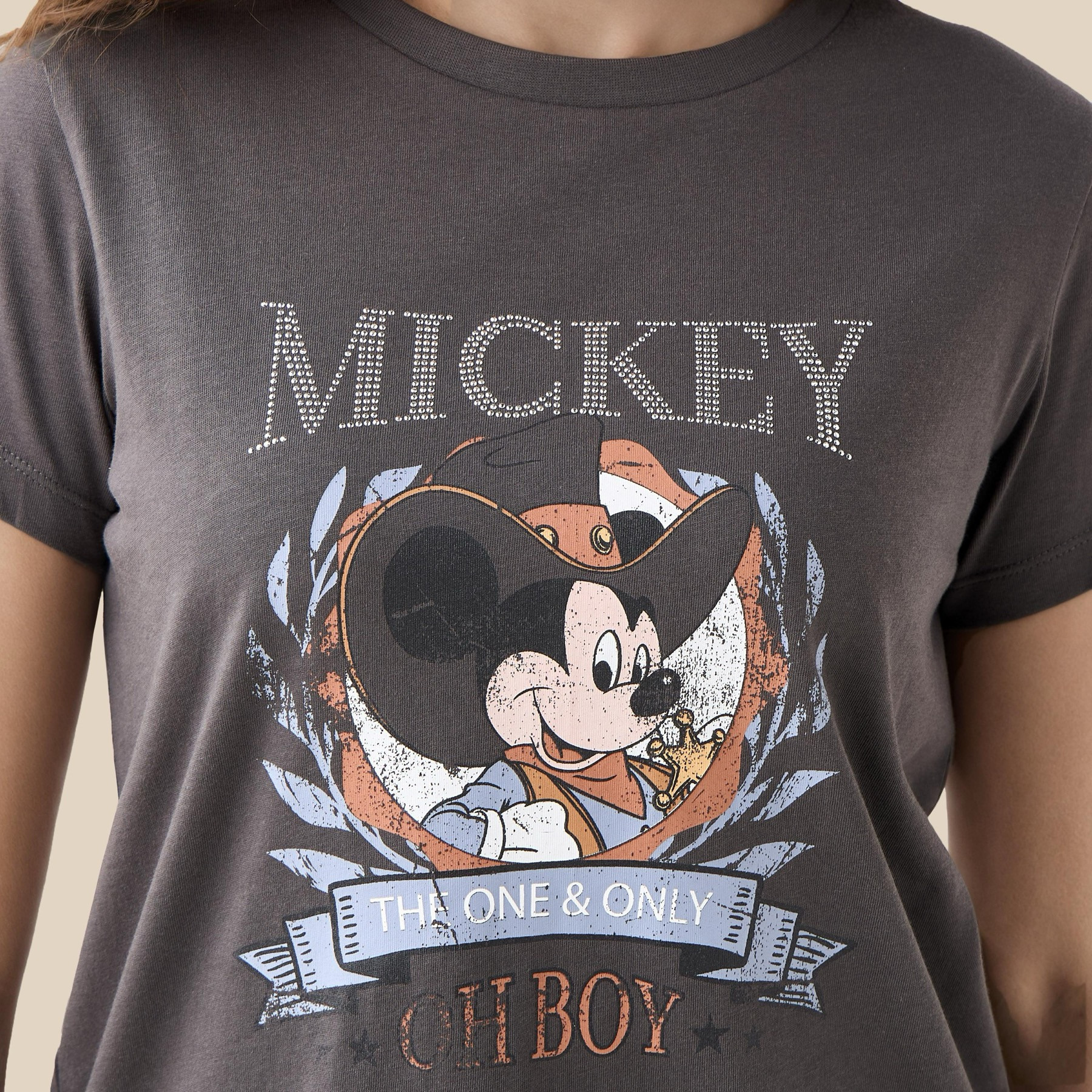 Mickey Mouse Cotton T-shirt -women-clothing-tshirts-image-3