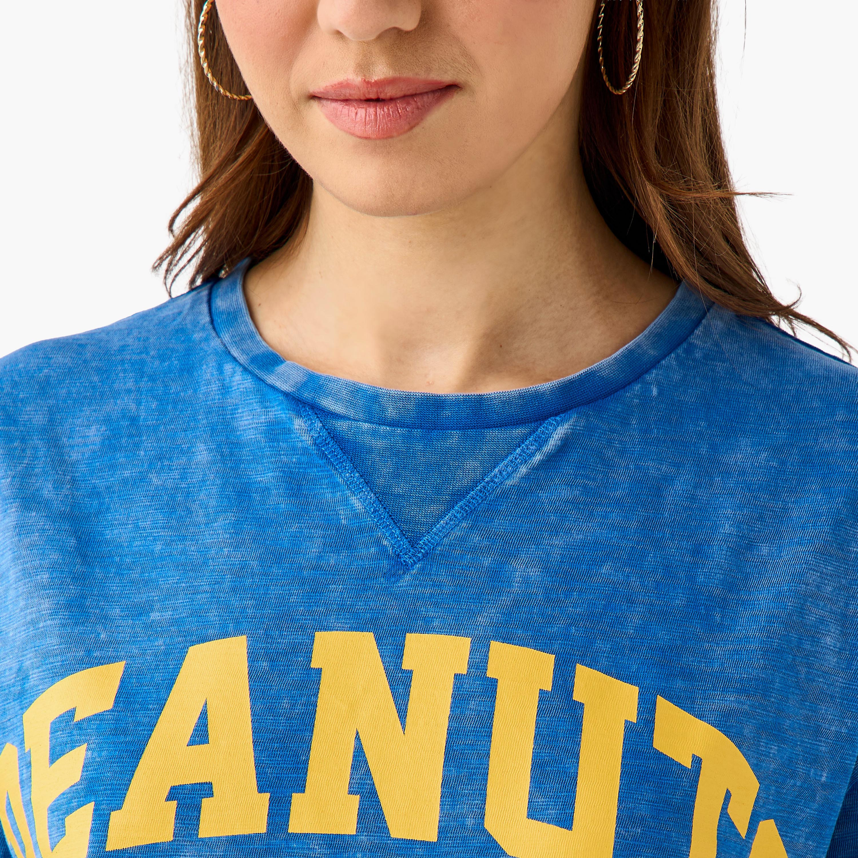 Snoopy Relaxed Fit Cotton Washed T-shirt -women-clothing-tshirts-image-6