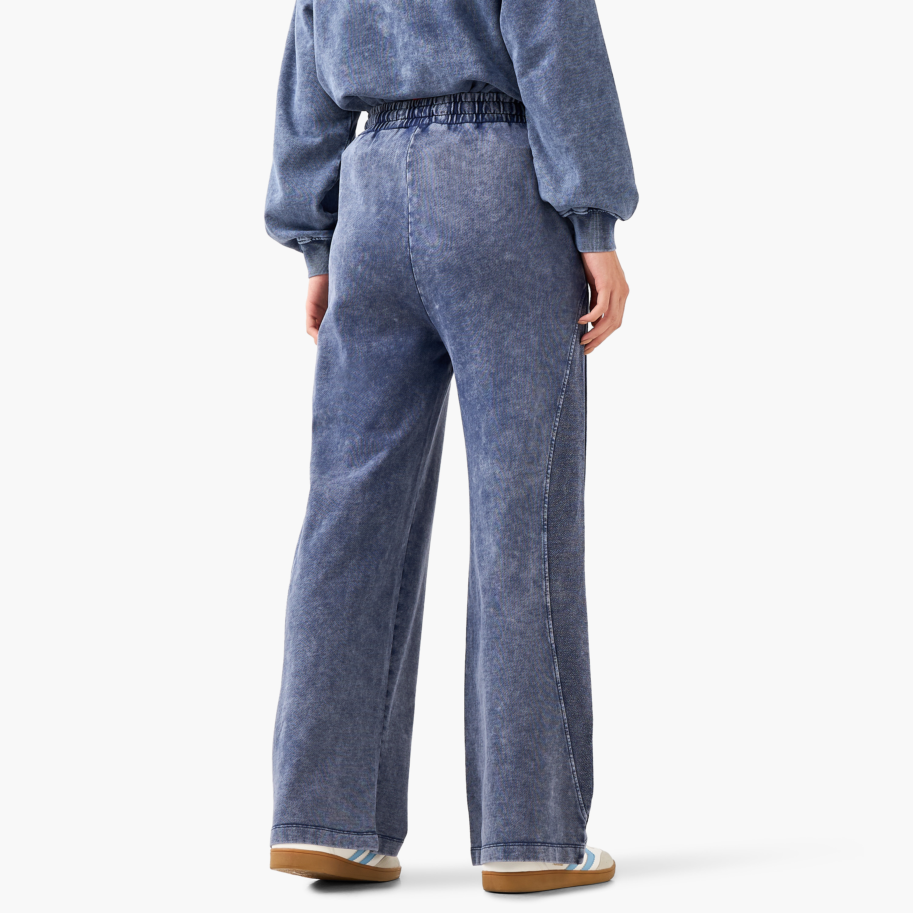 Garfield Wide Leg Comfort Waist Cotton Pants-women-clothing-coordsets-image-4