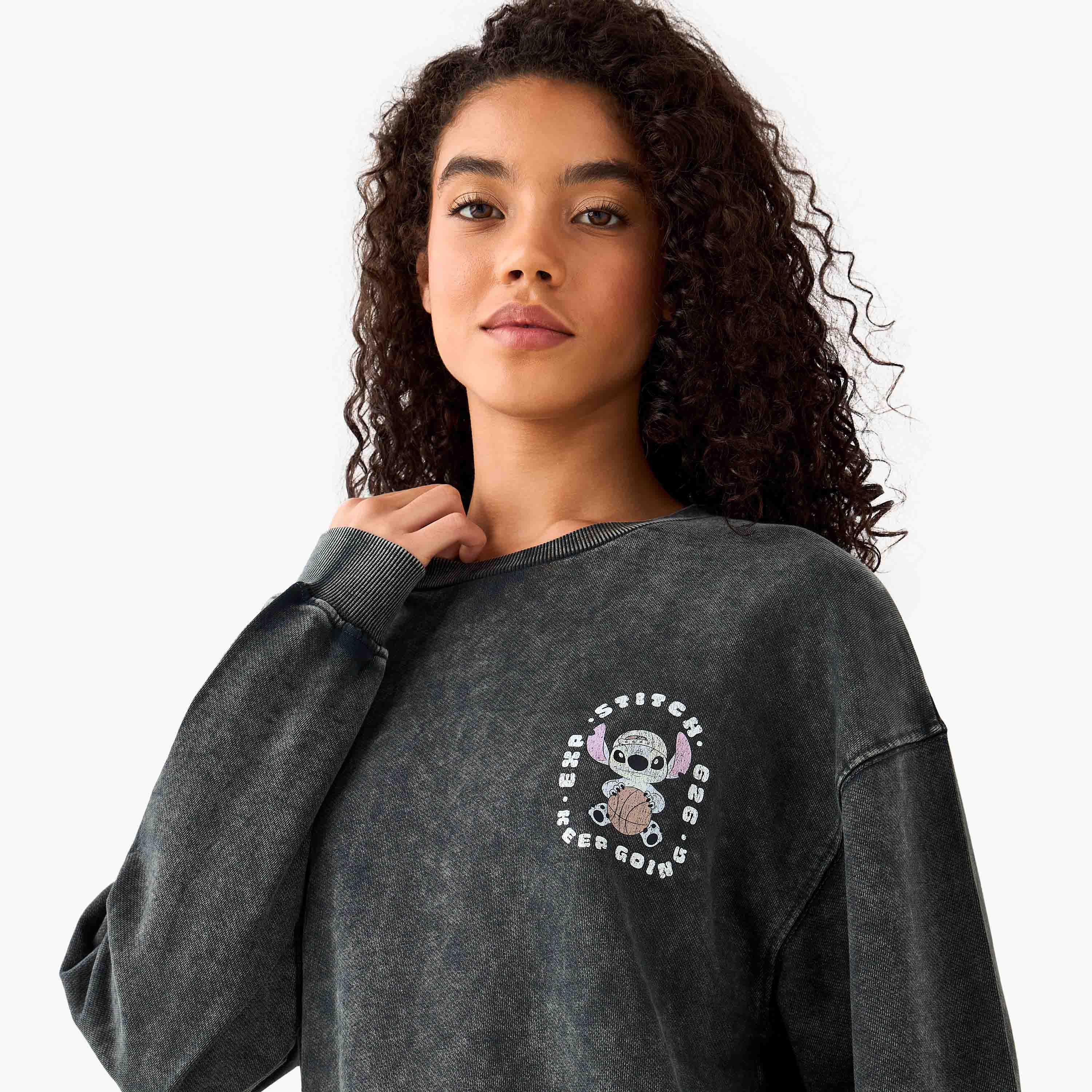 Sweatshirt with Stitch Print Cotton-women-clothing-coordsets-image-5