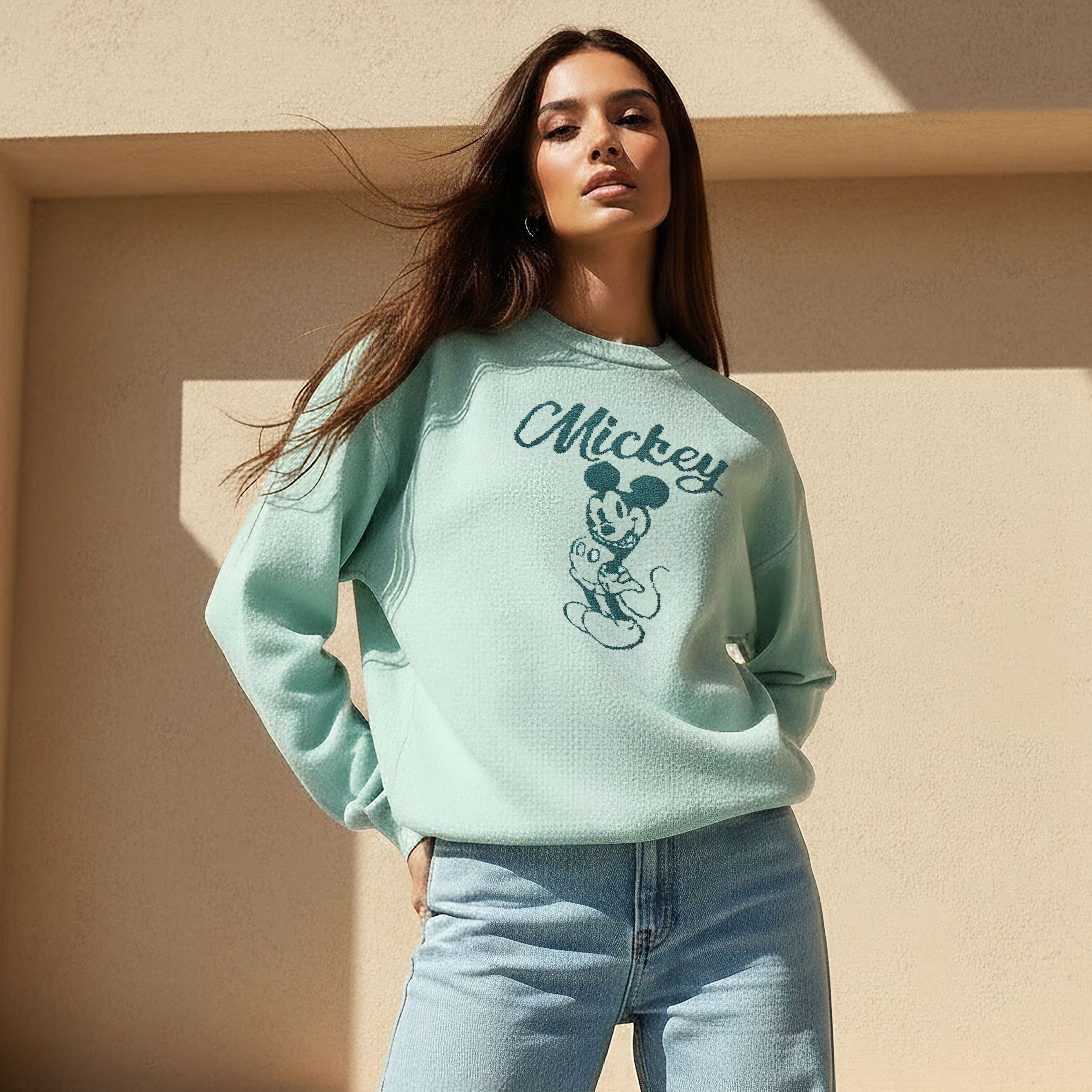 كنزة بياقة ضيقة وتزيينات ميكي ماوس-women-clothing-coordsets-image-7