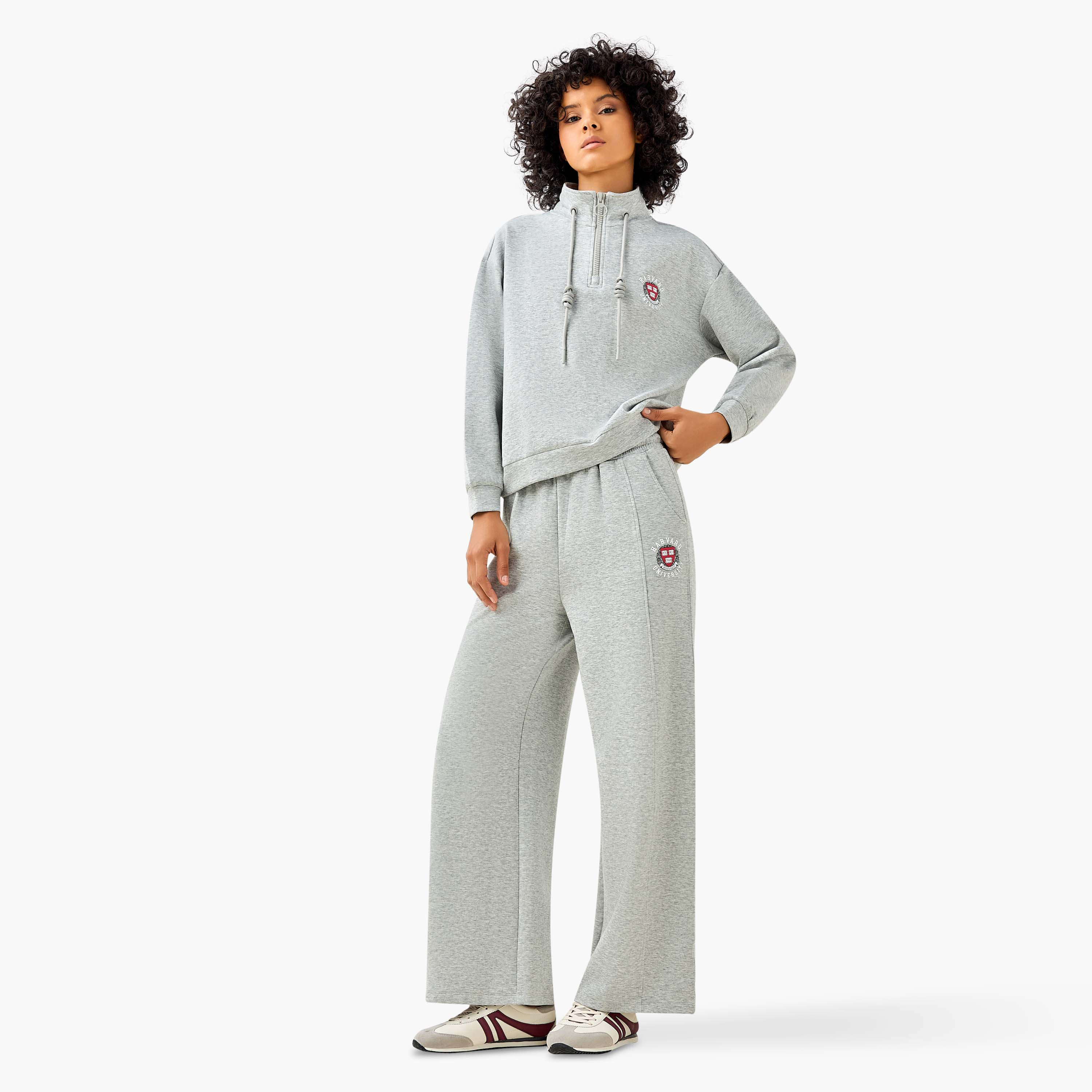 Harvard University Sweatshirt with High Neck-women-clothing-coordsets-image-2