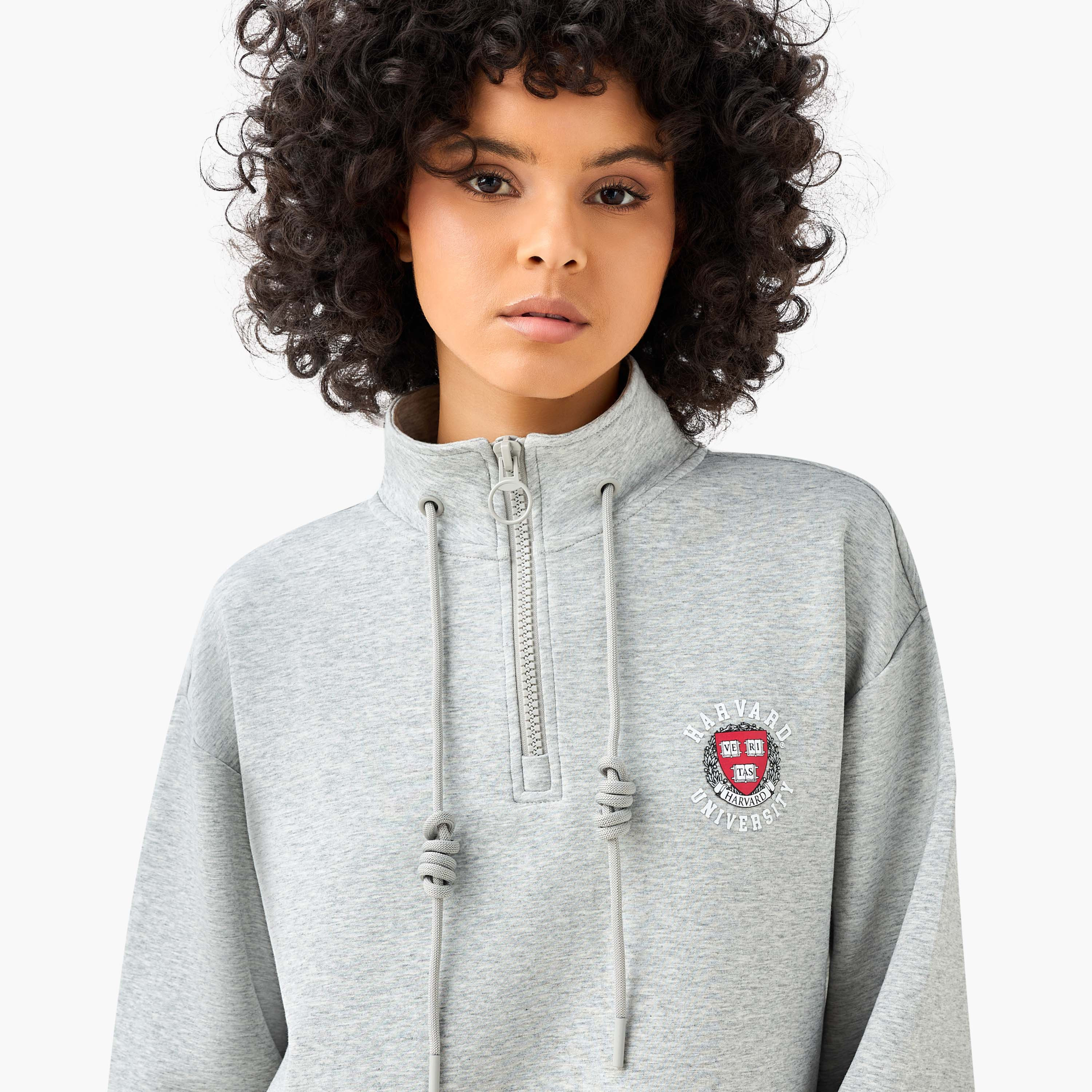 Harvard University Sweatshirt with High Neck-women-clothing-coordsets-image-5
