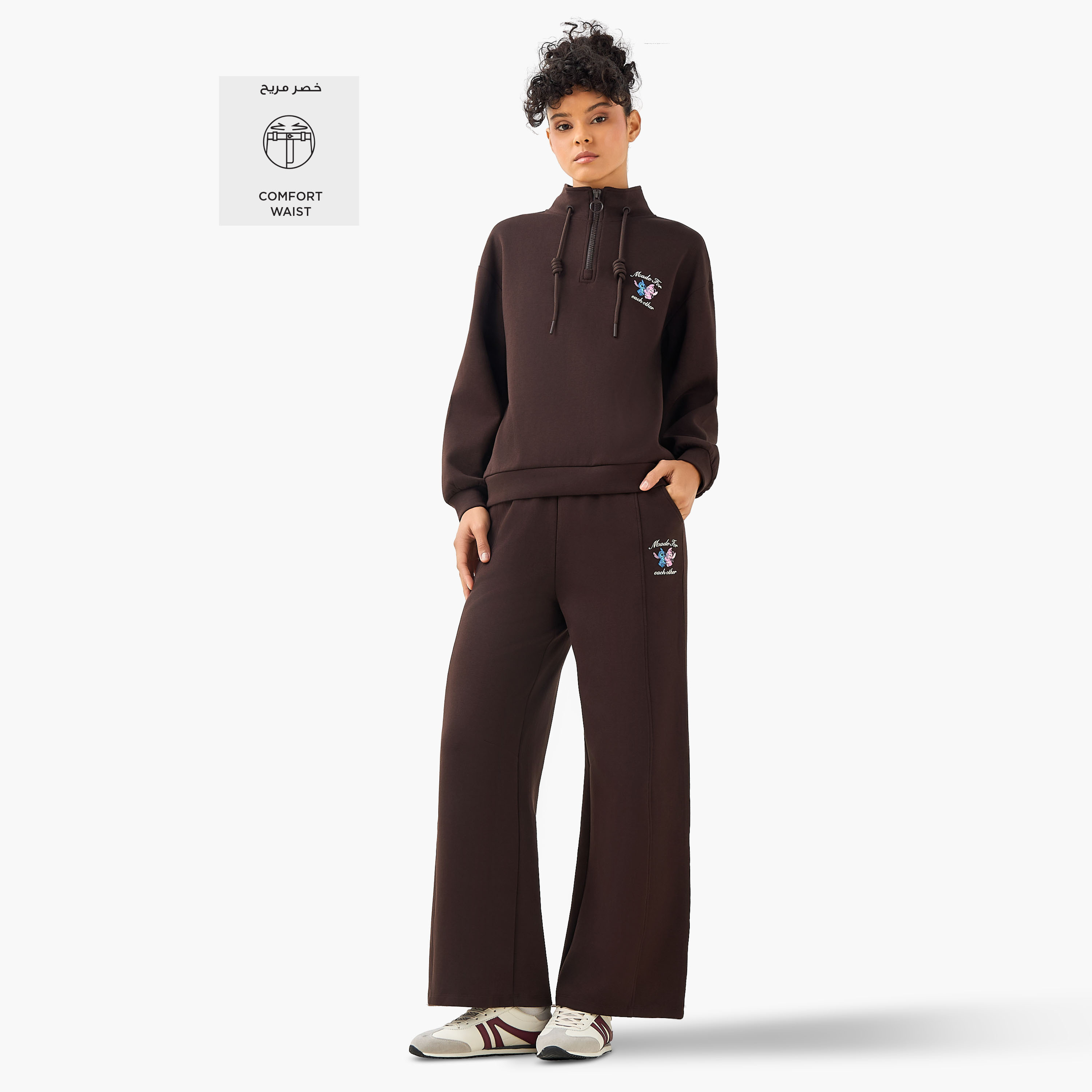 Lilo and Stitch Relaxed Fit Mid-Rise Cotton Wide Leg Pants-women-clothing-bottoms-joggers-image-3