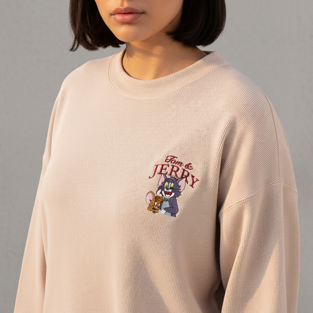 Tom and Jerry Oversized Sweatshirt-women-clothing-coordsets-image-4