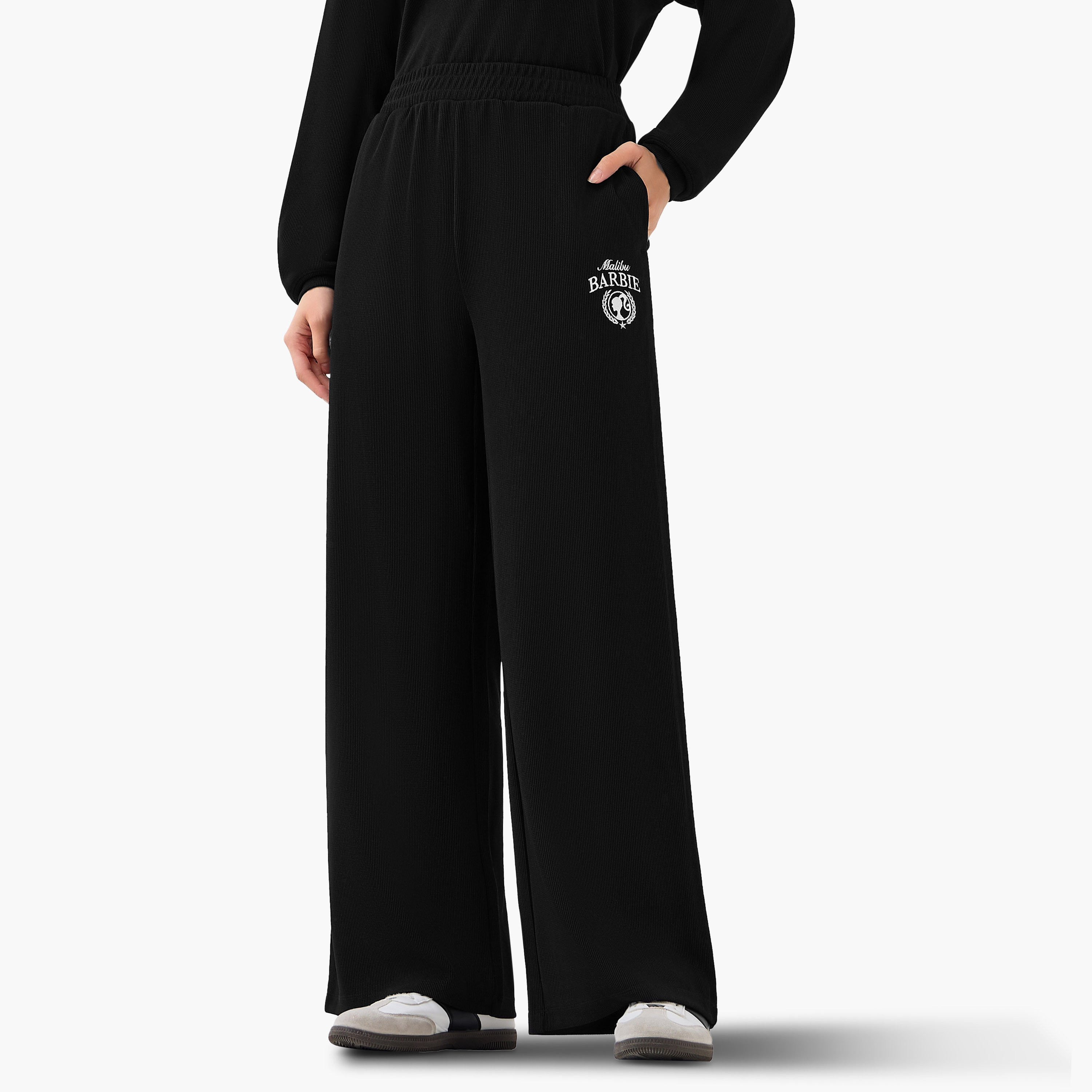 Barbie Comfort Waist Track Pants-women-clothing-bottoms-joggers-image-2