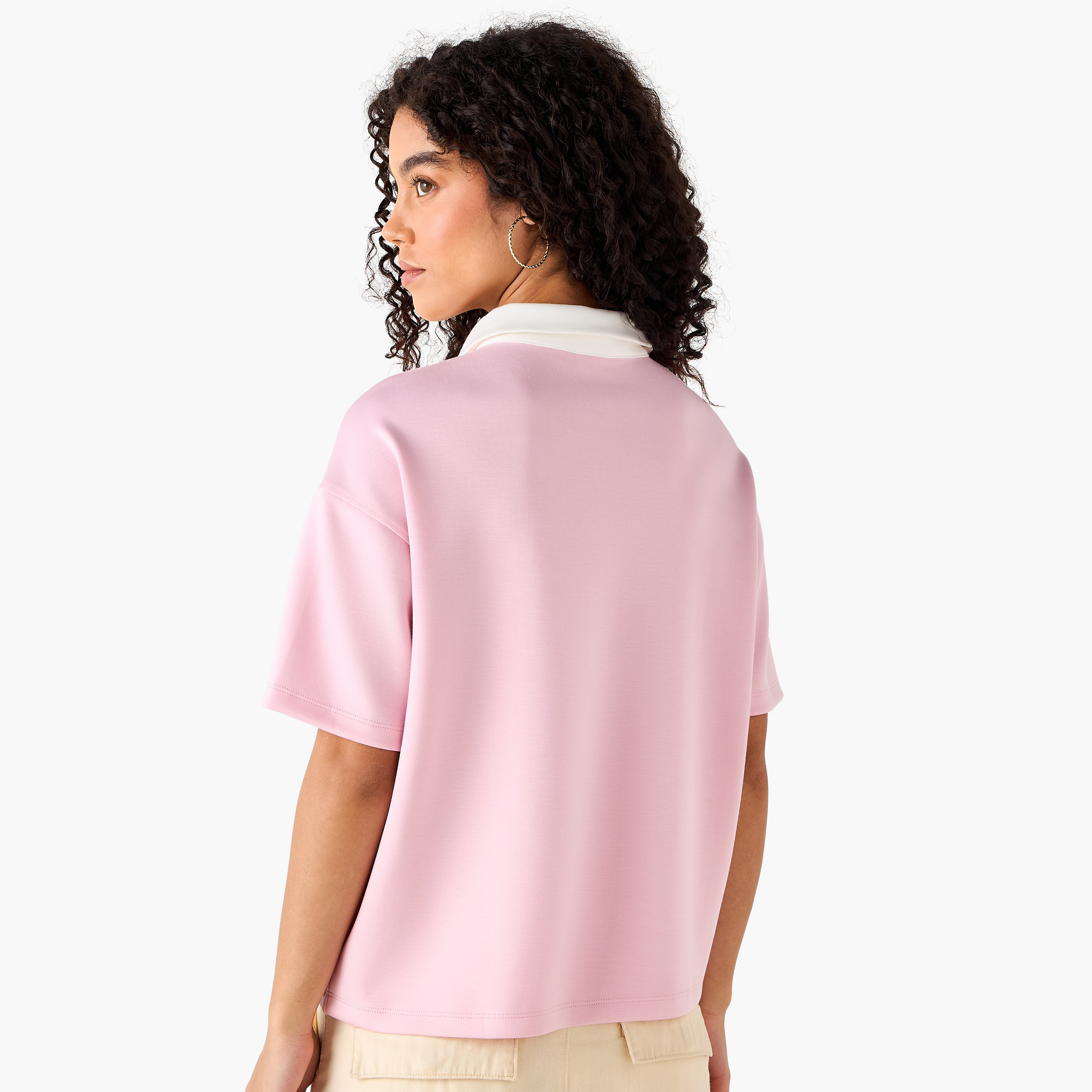 Snoopy Cotton Polo T-shirt-women-clothing-tshirts-image-5