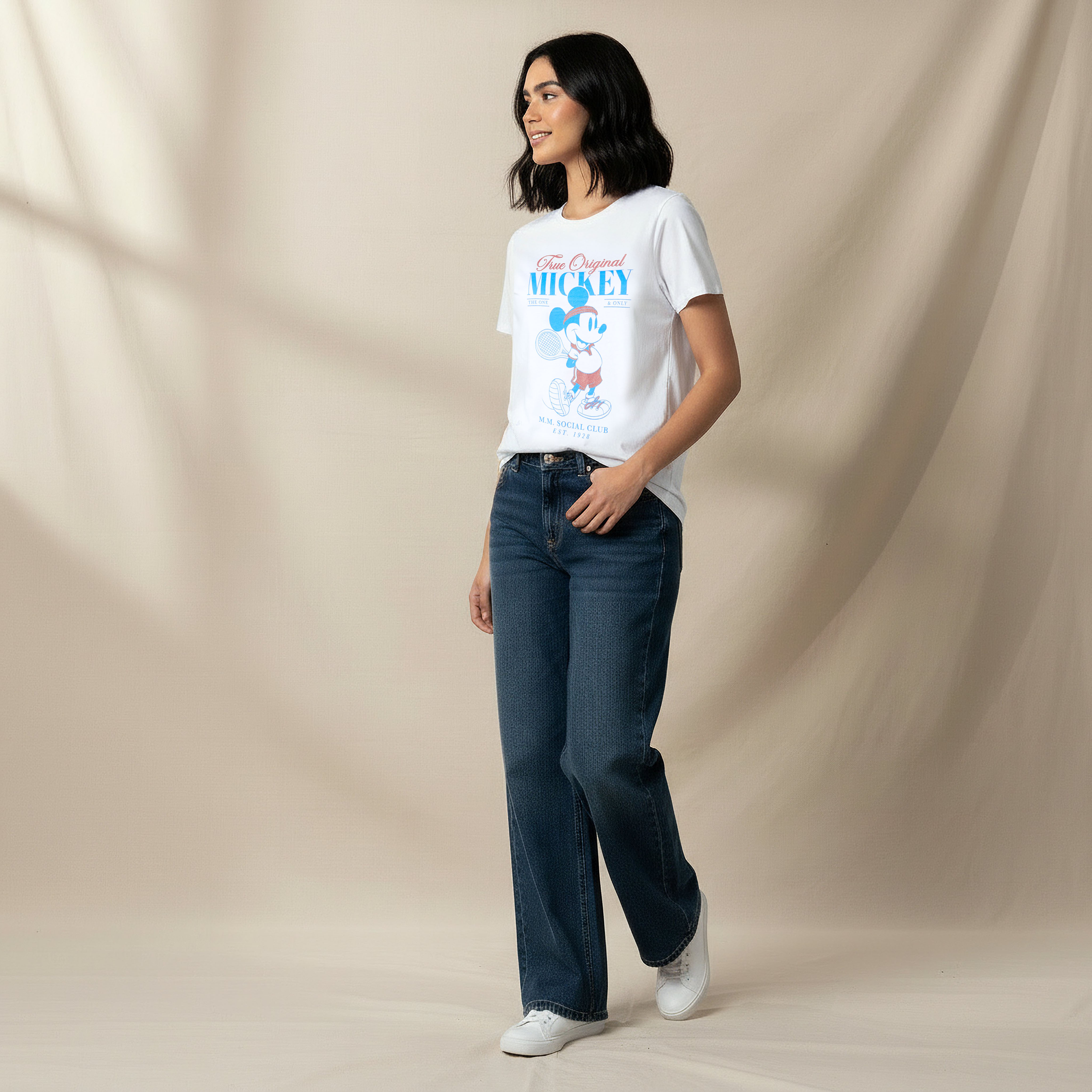 Mickey Mouse Cotton T-shirt-women-clothing-tshirts-image-2