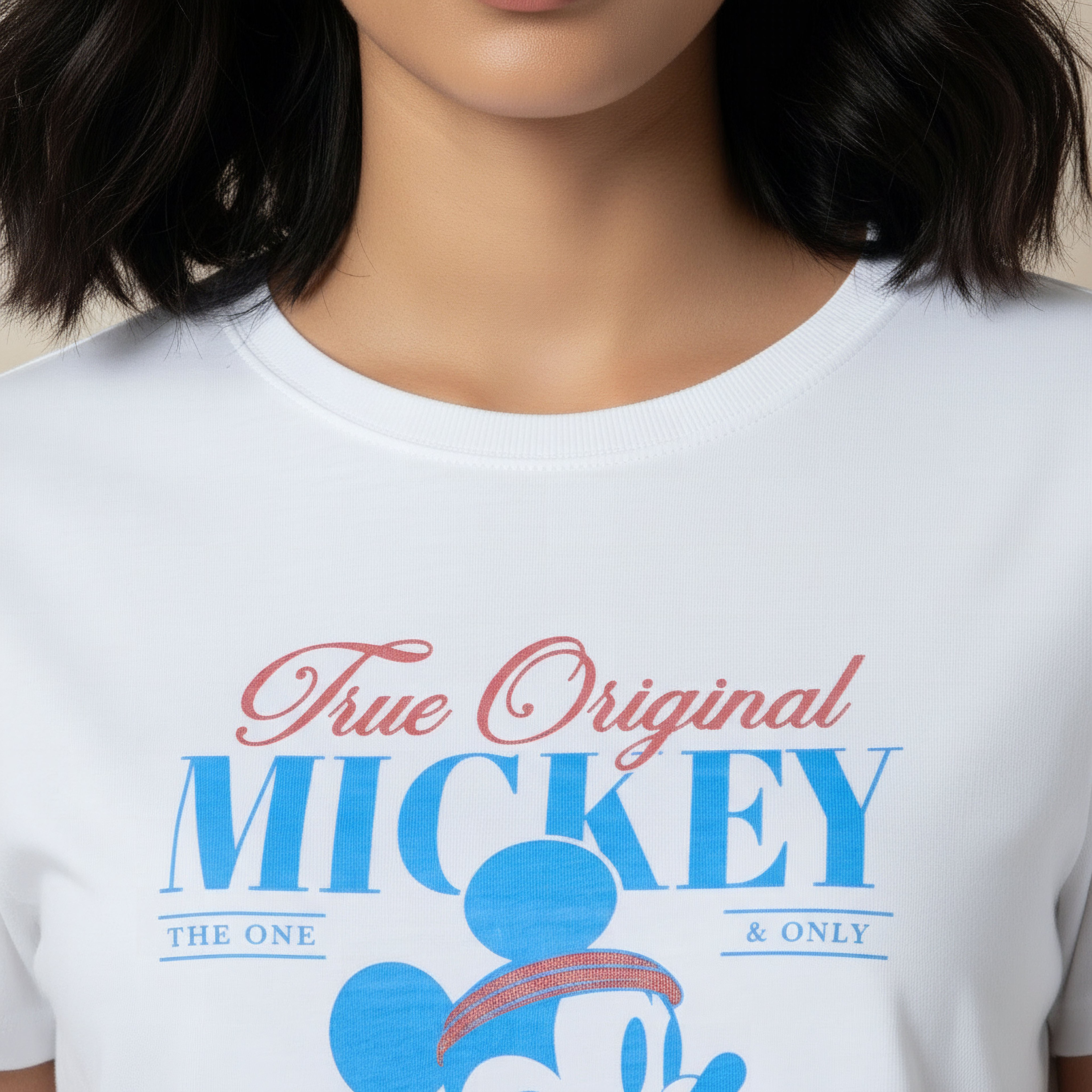 Mickey Mouse Cotton T-shirt-women-clothing-tshirts-image-3