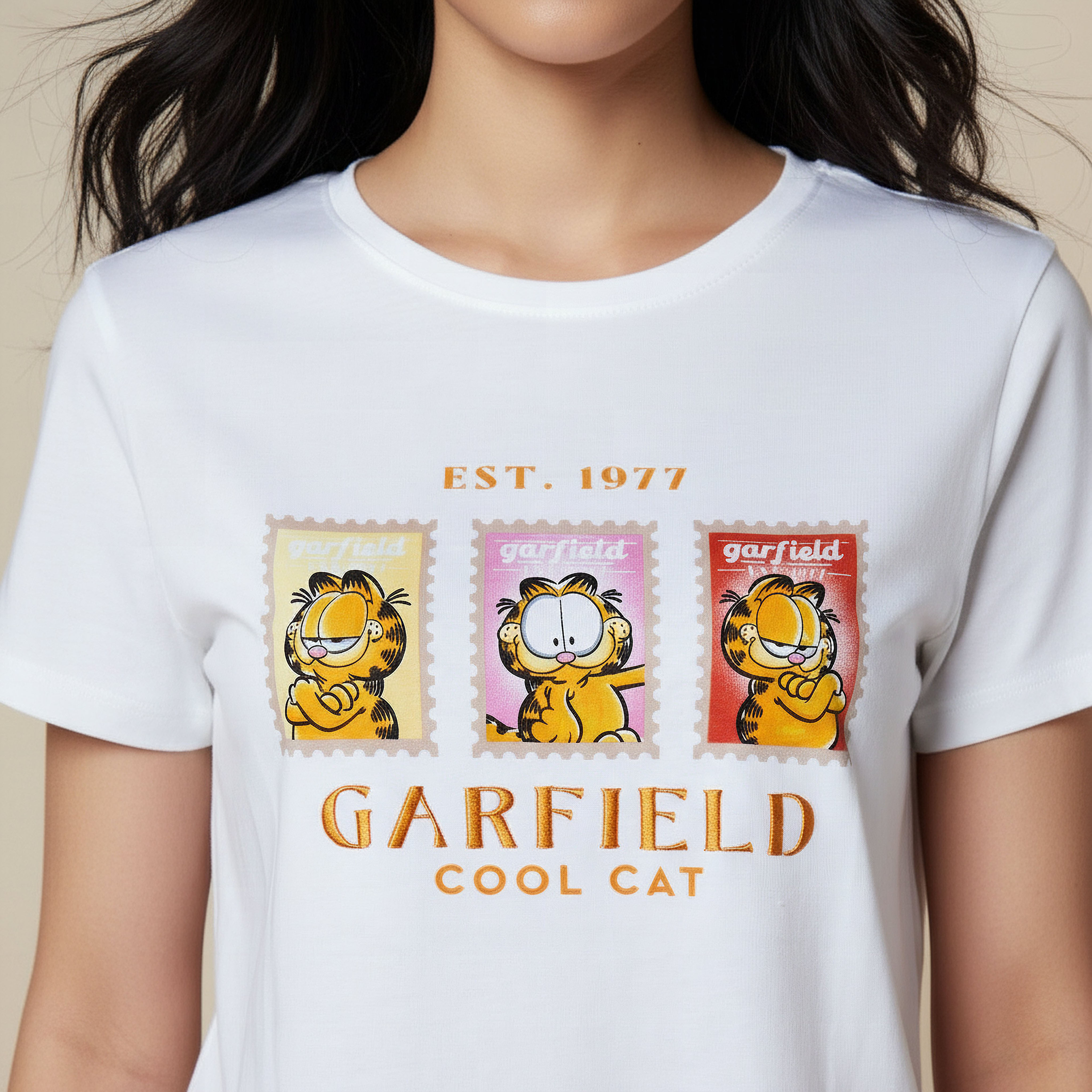 Garfield Cotton T-shirt-women-clothing-tshirts-image-3