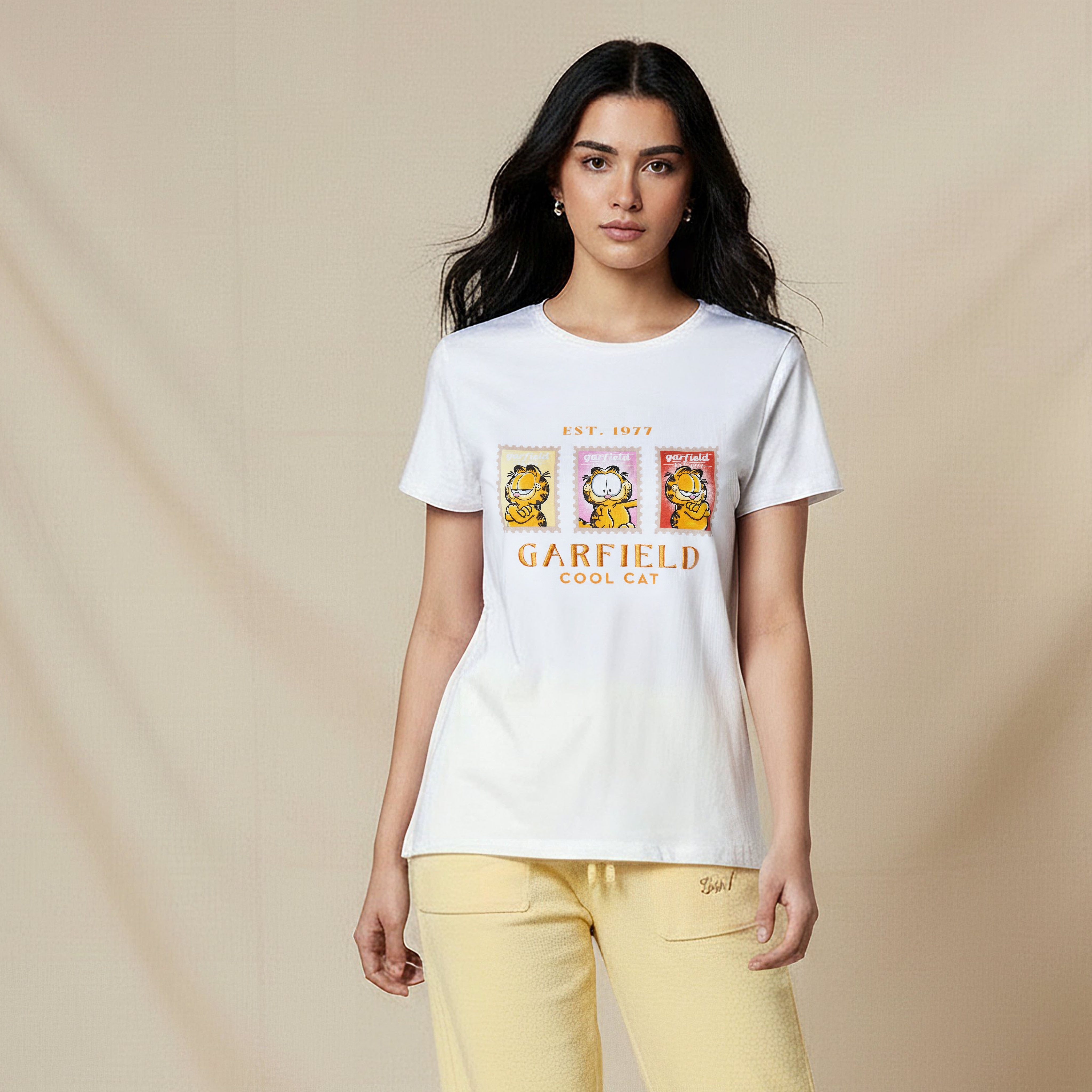 Garfield Cotton T-shirt-women-clothing-tshirts-image-6