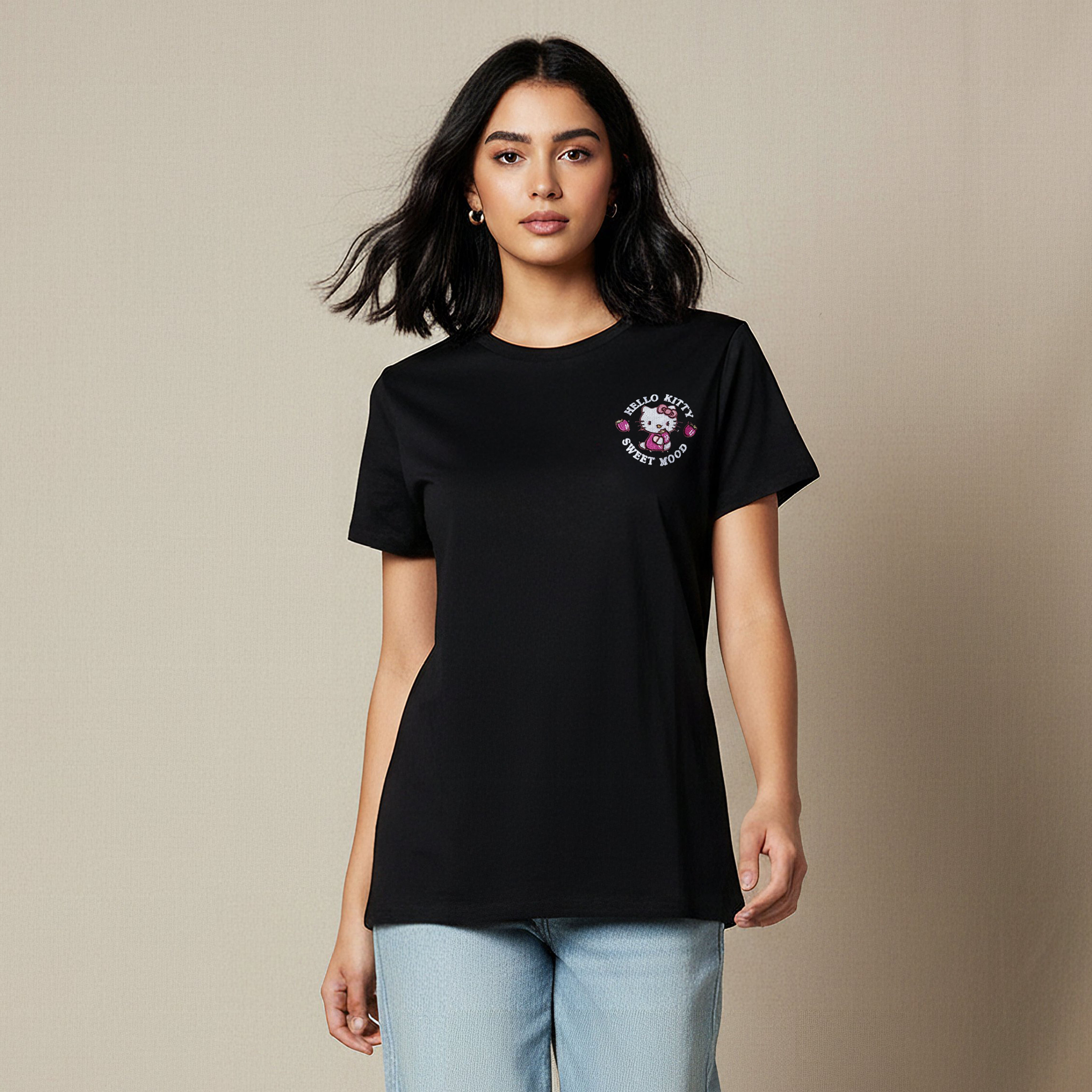Hello Kitty Cotton T-shirt-women-clothing-tshirts-image-1