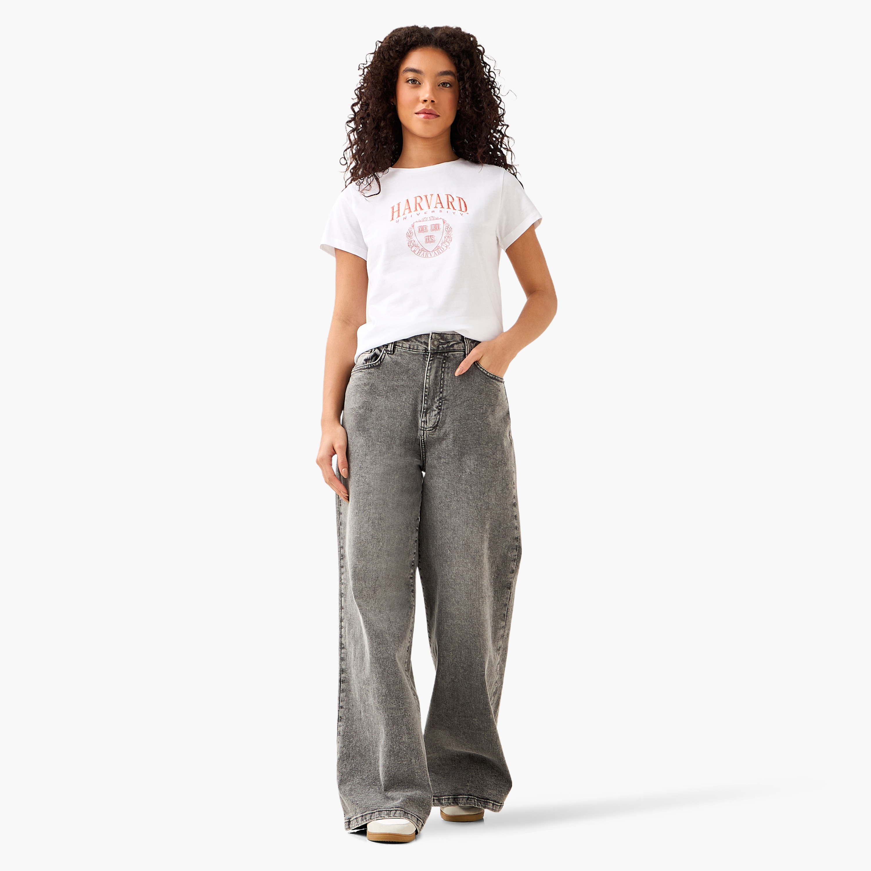 Harvard University Cotton T-shirt-women-clothing-tshirts-image-3