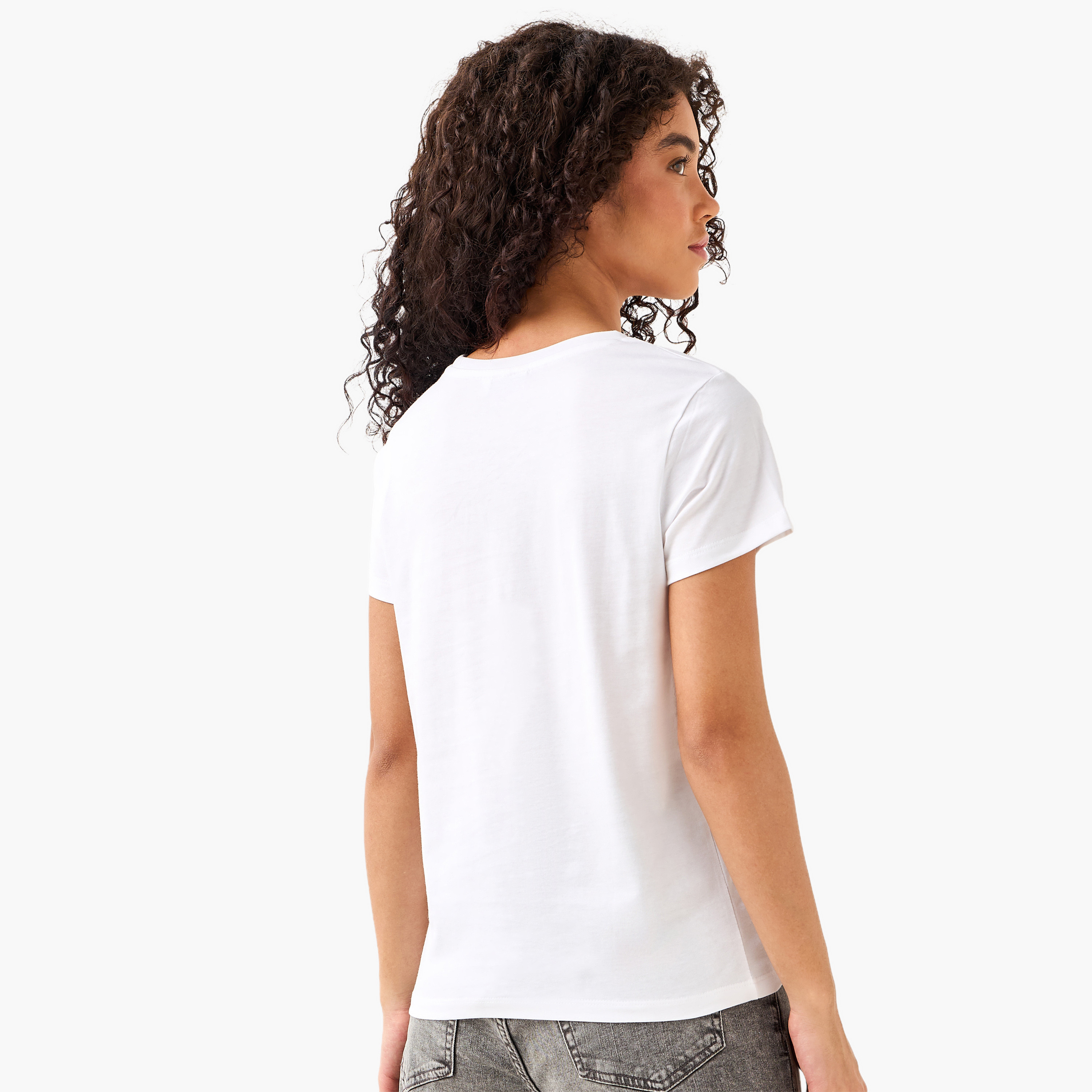 Harvard University Cotton T-shirt-women-clothing-tshirts-image-4