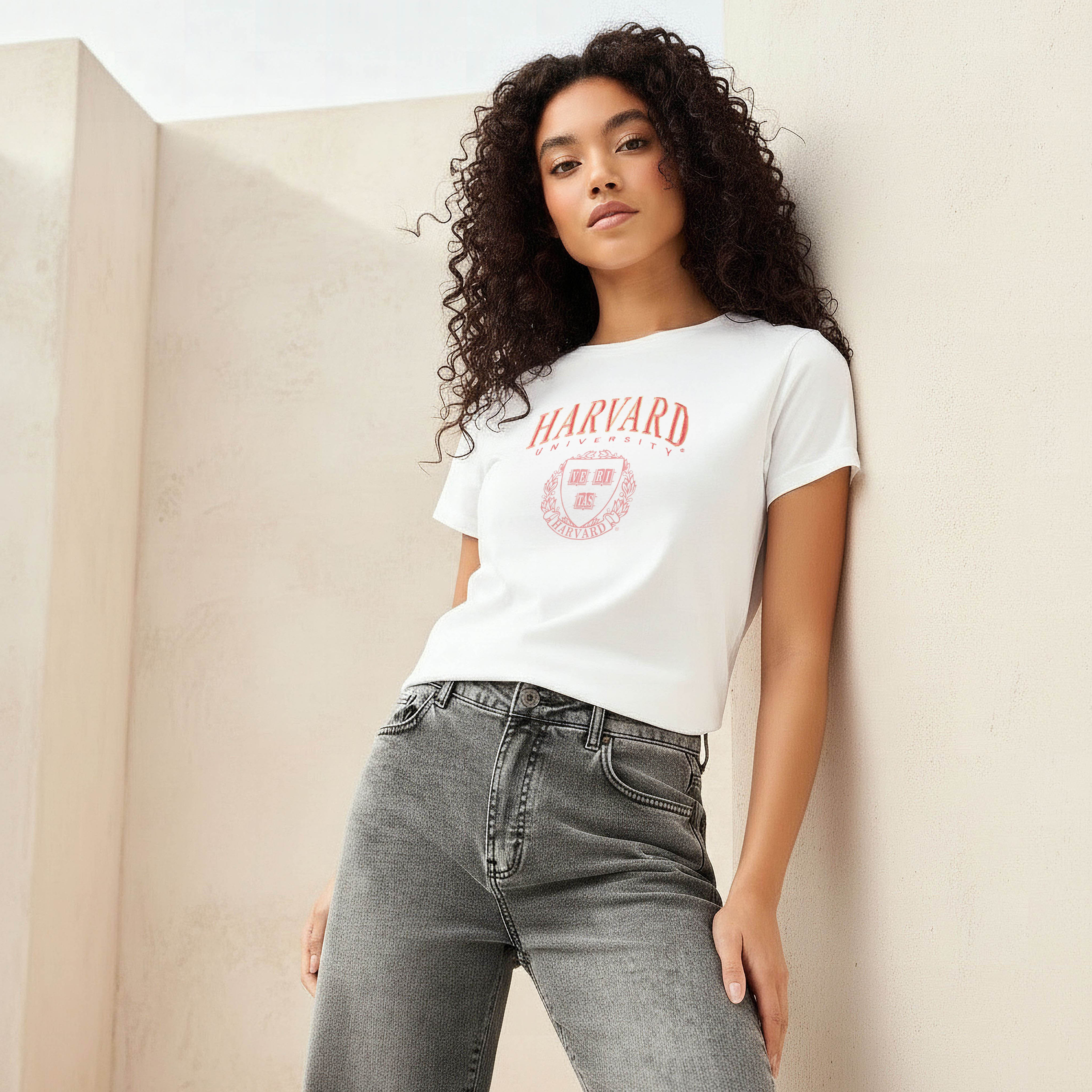 Harvard University Cotton T-shirt-women-clothing-tshirts-image-1