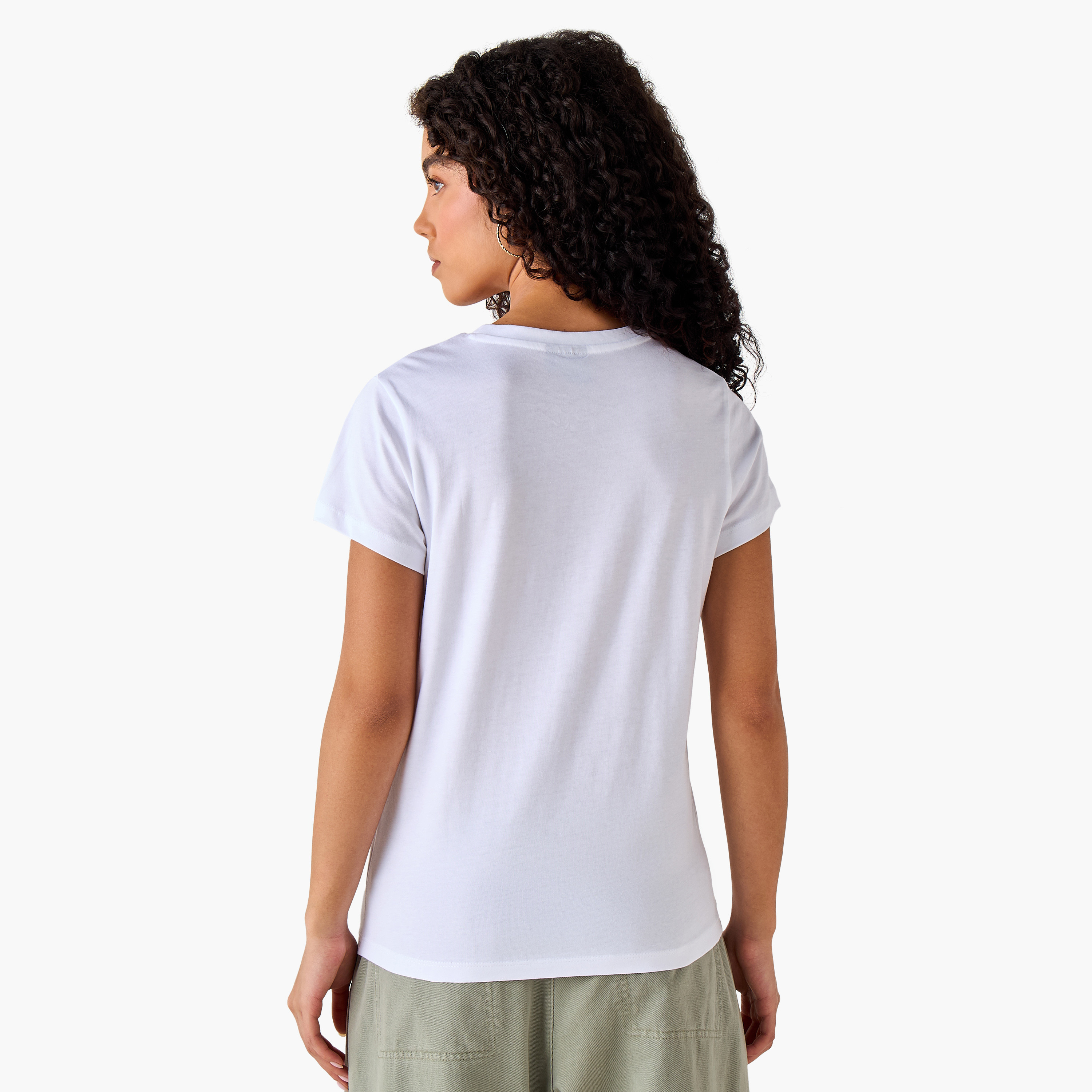 تيشيرت قطن بقصّة عادية وطبعات نيرفانا-women-clothing-tshirts-image-4