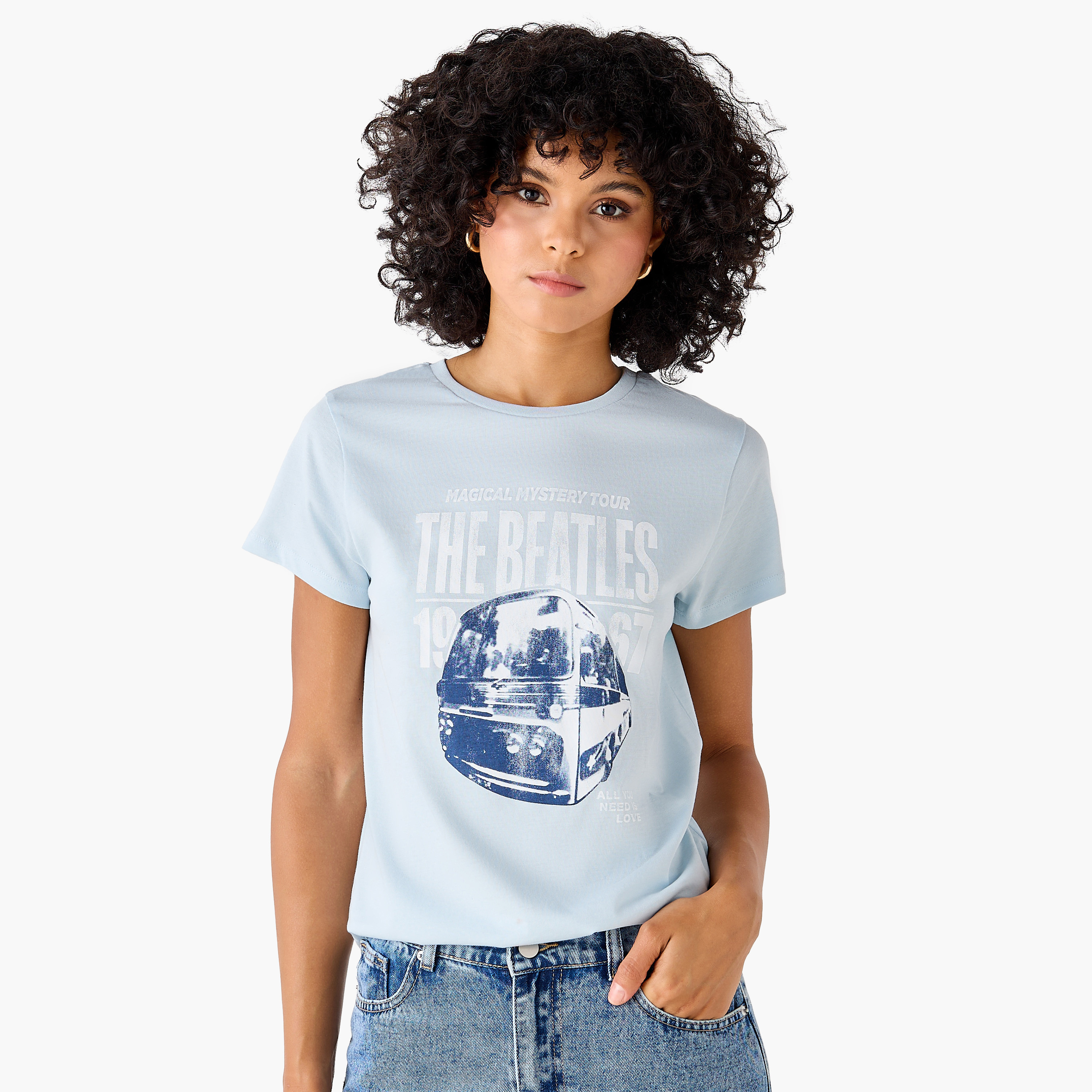 The Beatles Cotton T-shirt-women-clothing-tshirts-image-1
