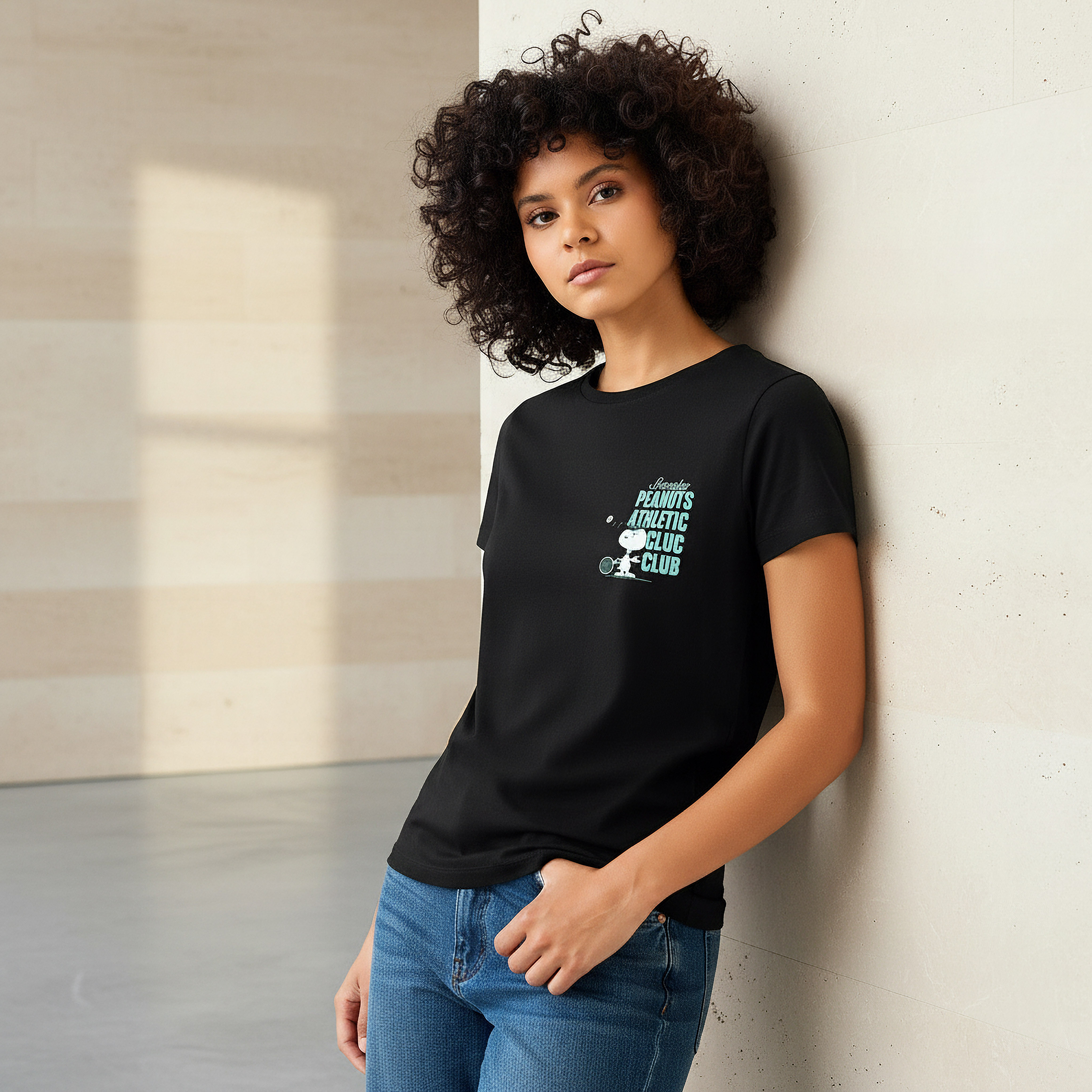Snoopy Cotton T-shirt-women-clothing-tshirts-image-1
