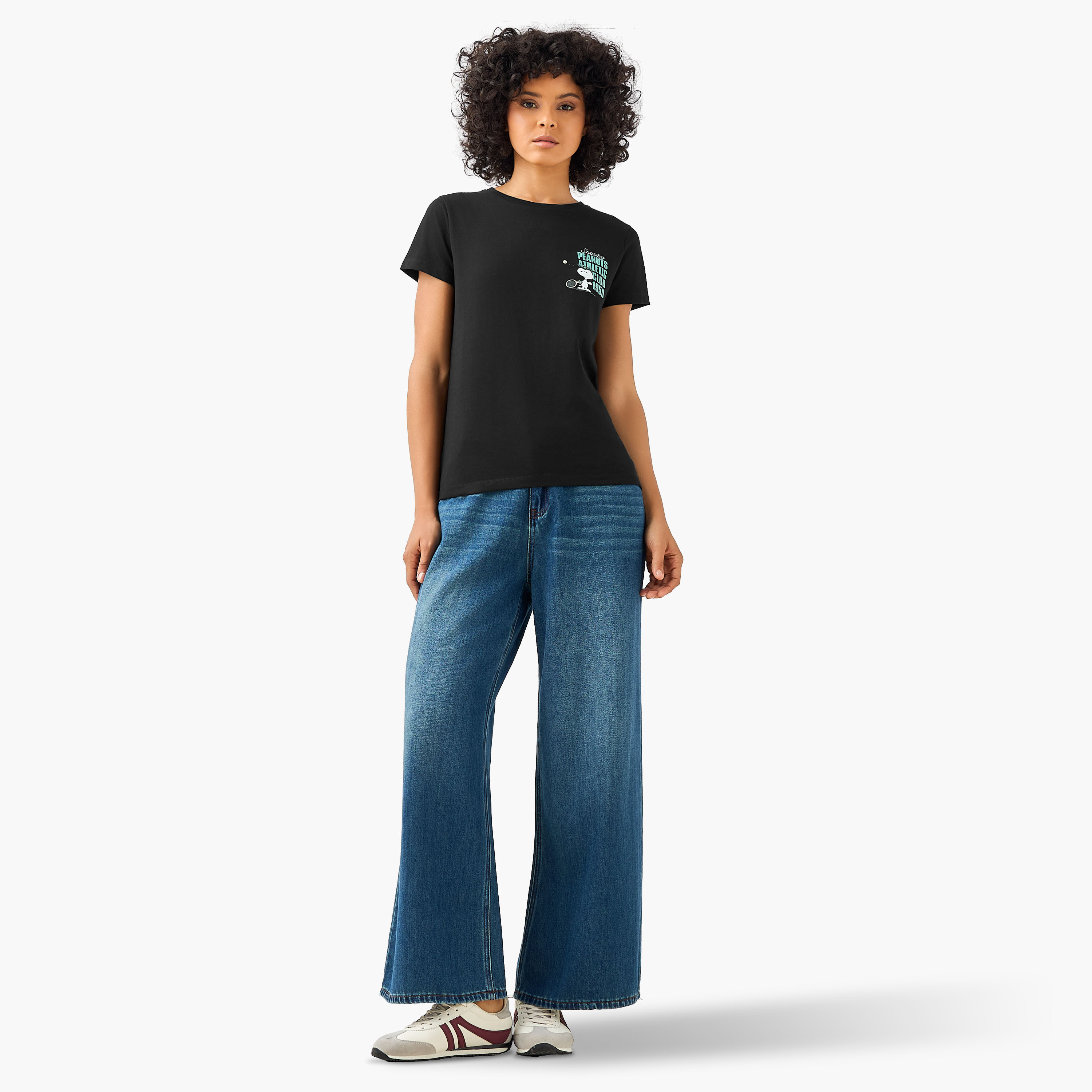 Snoopy Cotton T-shirt-women-clothing-tshirts-image-2