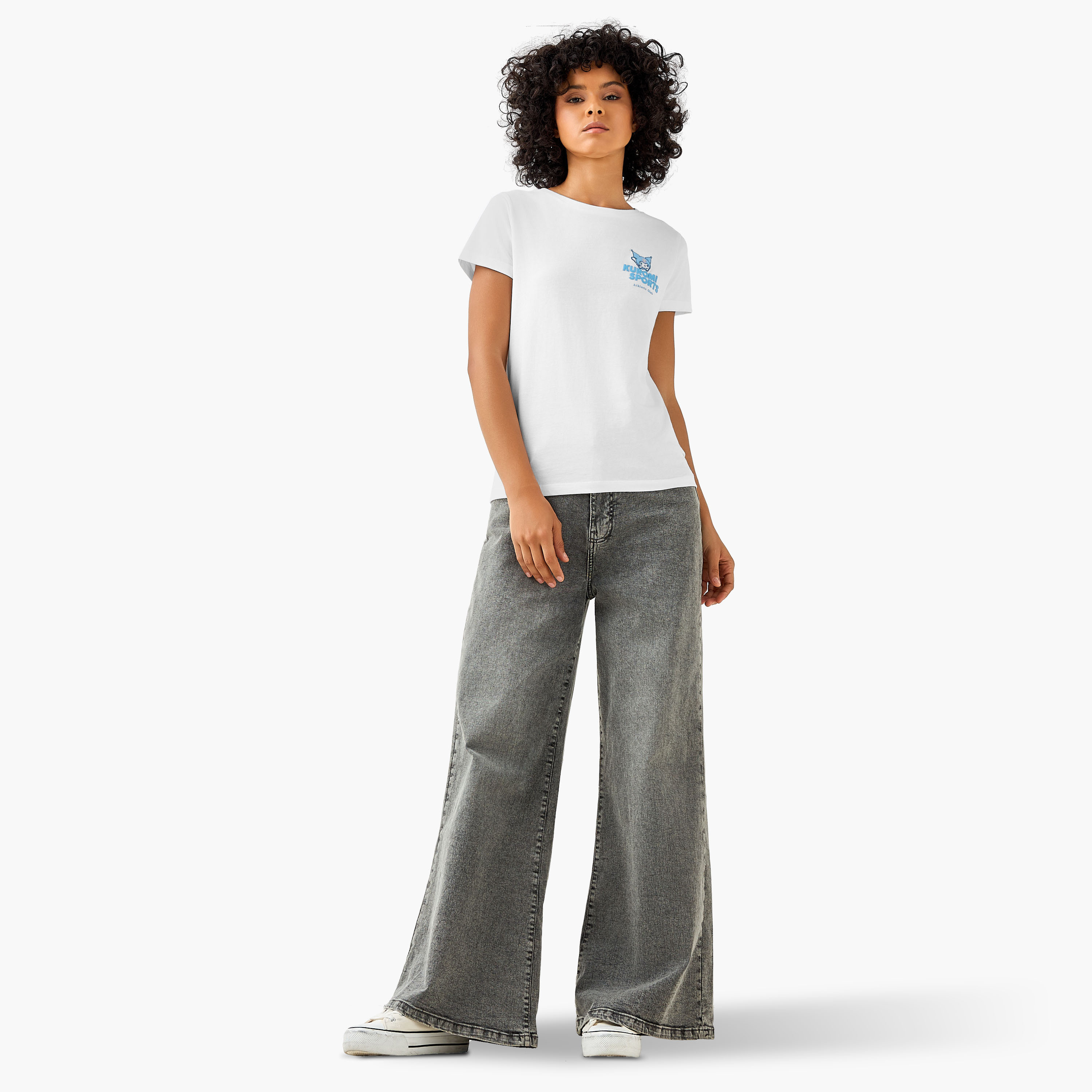 تيشيرت قطن بطبعة الأنمي كورومي-women-clothing-tshirts-image-2