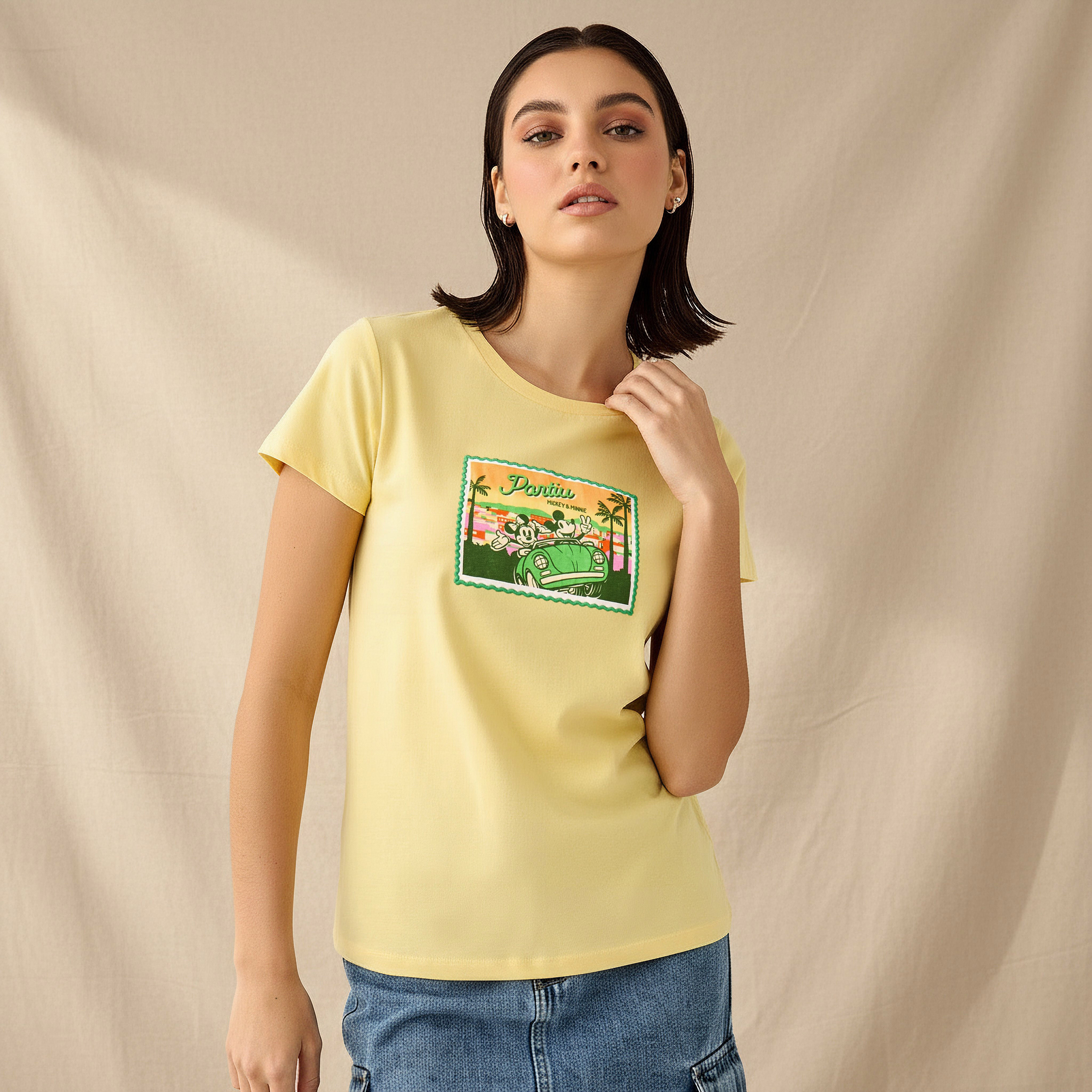 Minnie Mouse Cotton T-shirt-women-clothing-tshirts-image-1