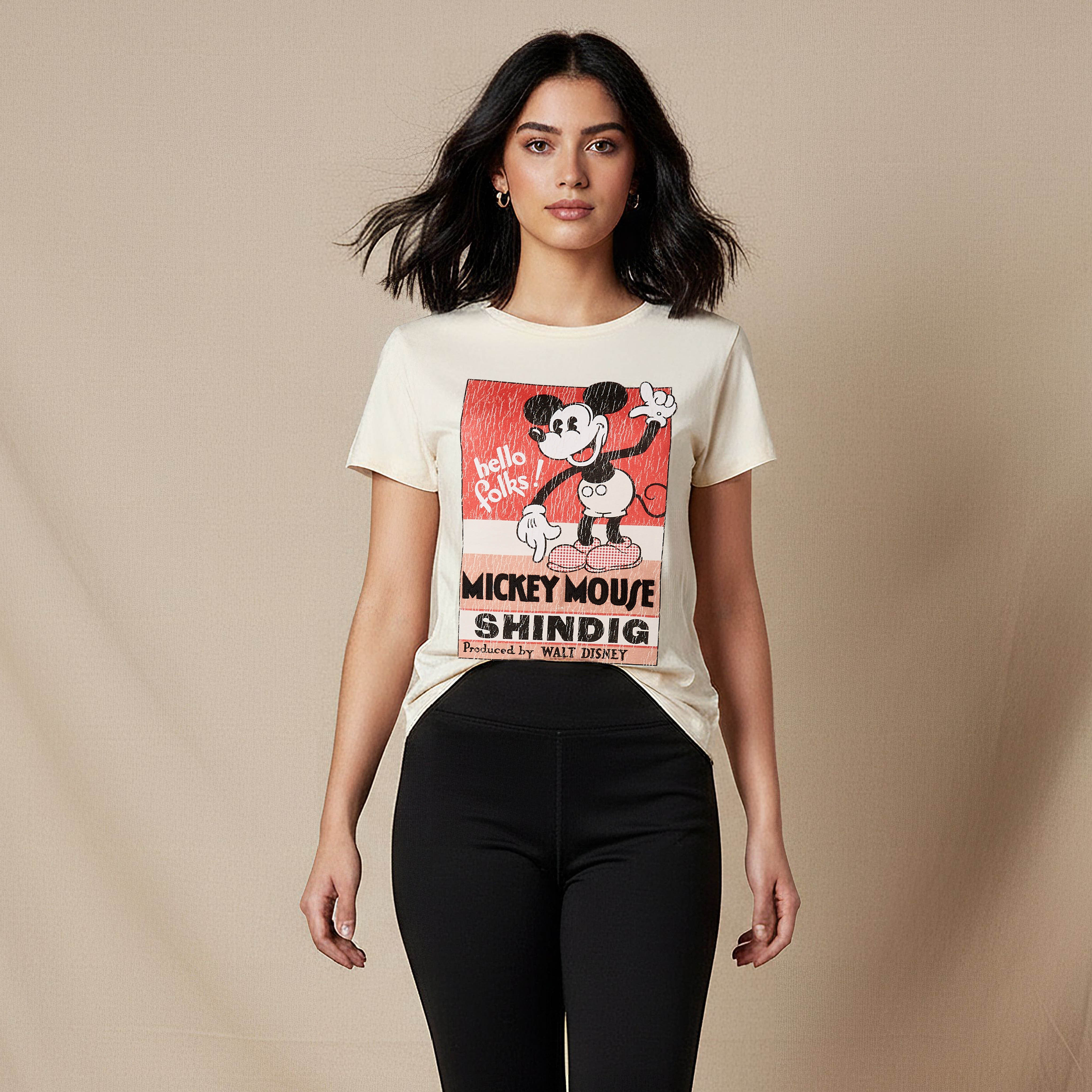 Mickey Mouse Cotton T-shirt-women-clothing-tshirts-image-1