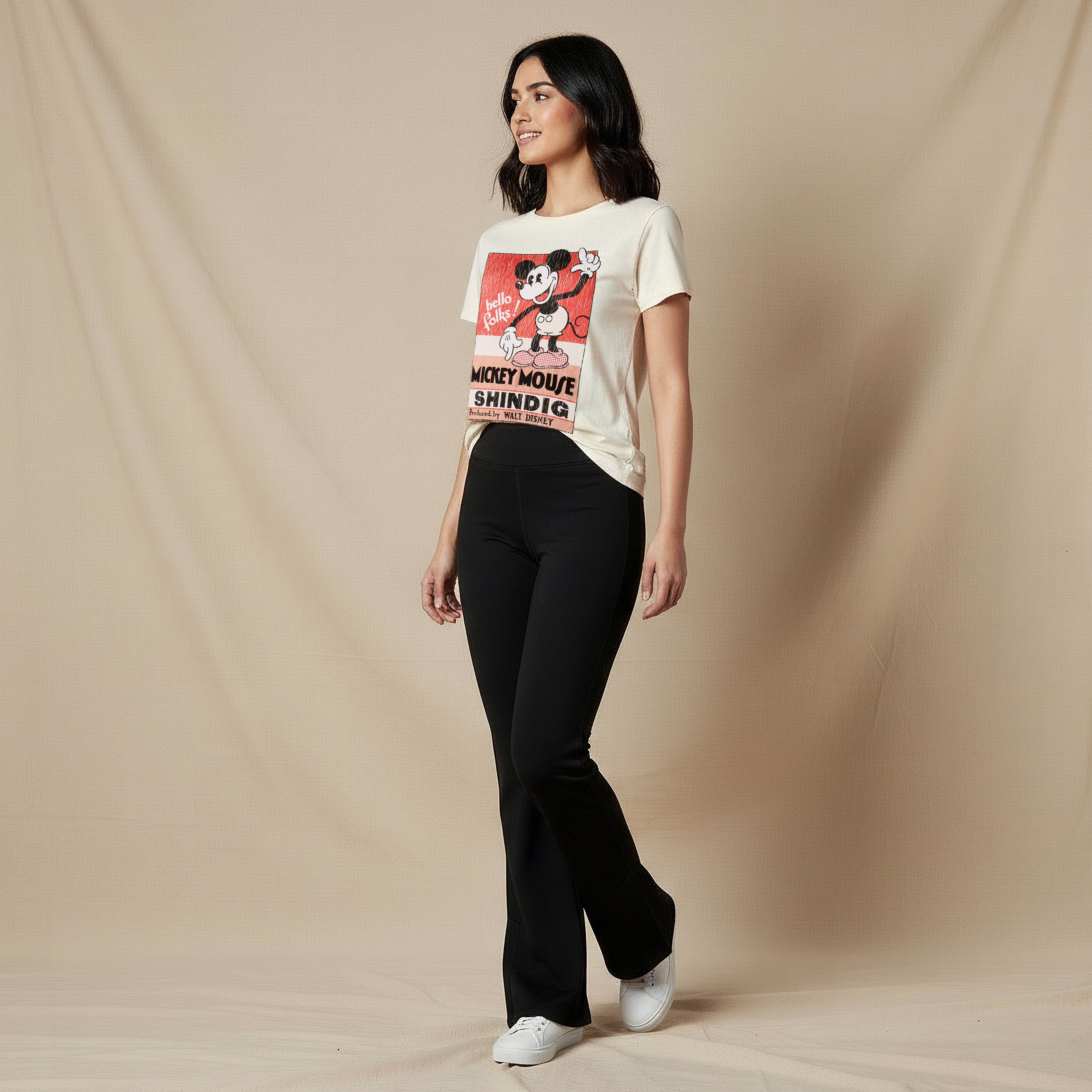 Mickey Mouse Cotton T-shirt-women-clothing-tshirts-image-2