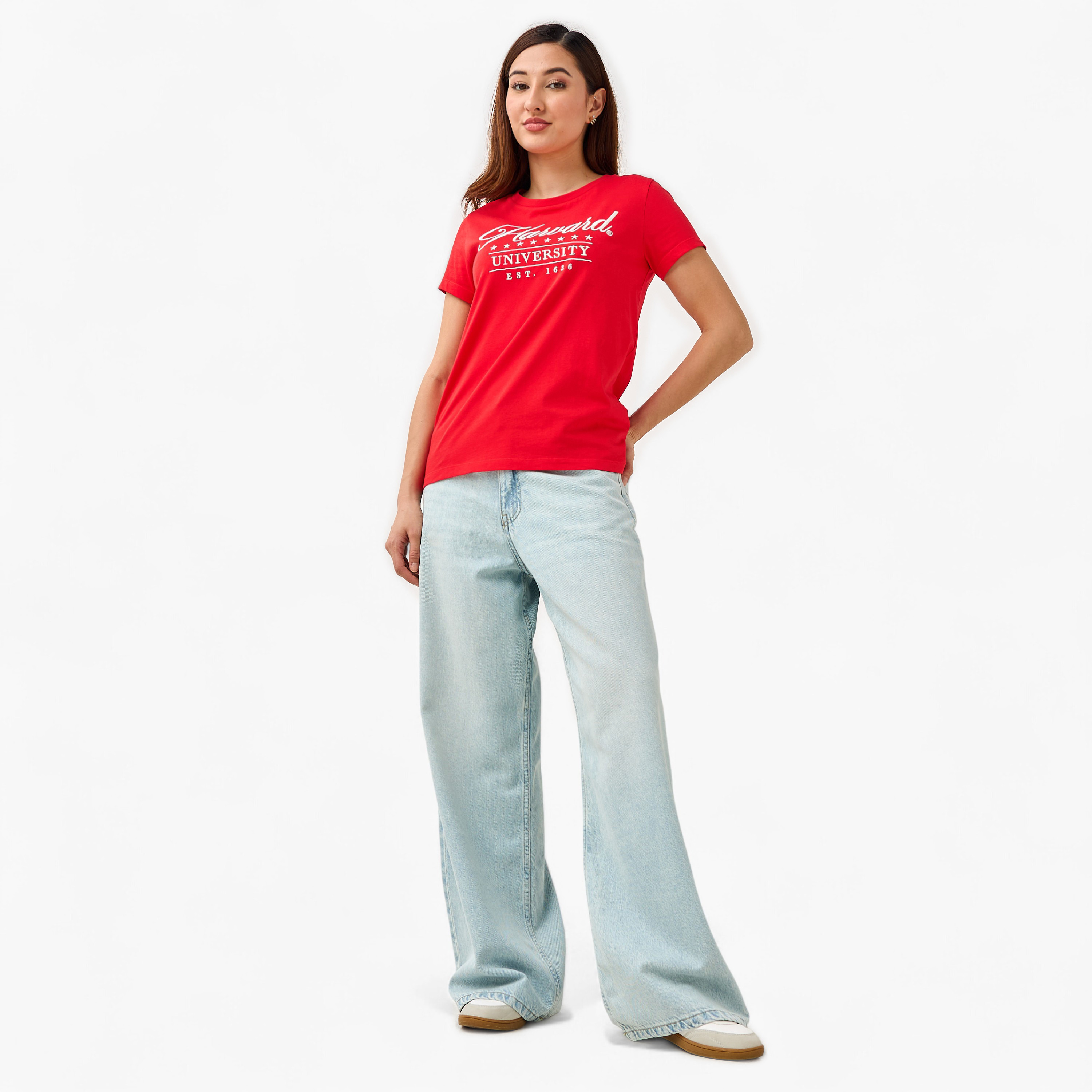 تيشيرت قطن من جامعة هارفارد-women-clothing-tshirts-image-4