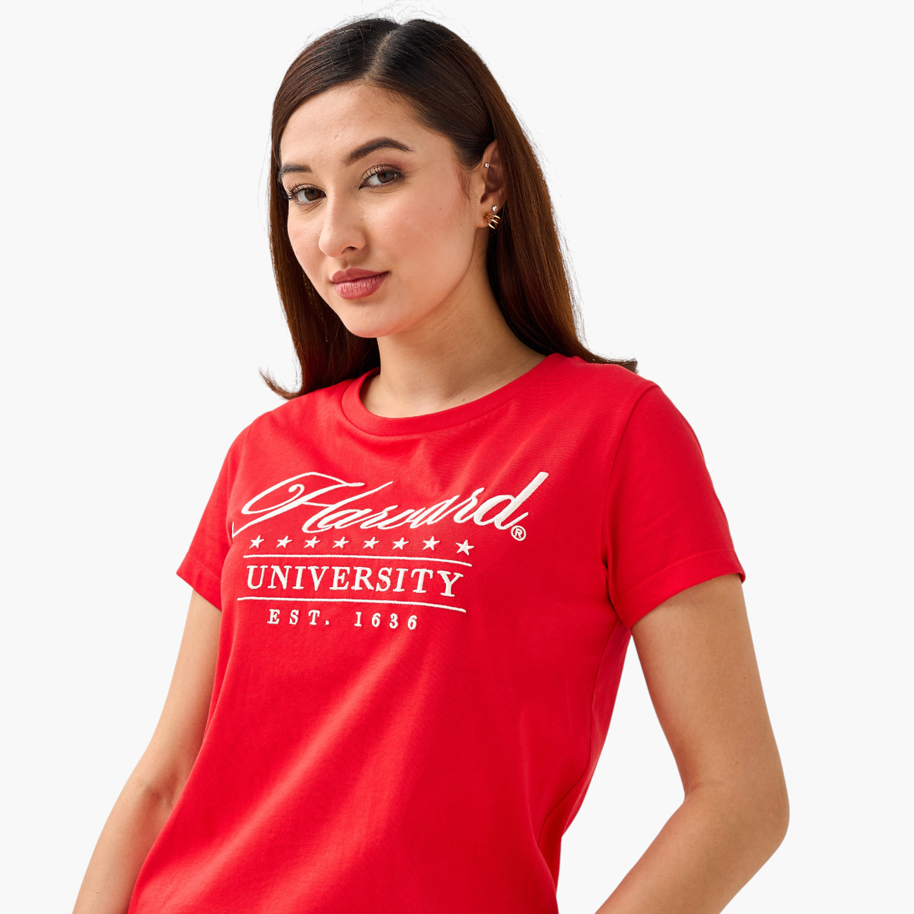 تيشيرت قطن من جامعة هارفارد-women-clothing-tshirts-image-6