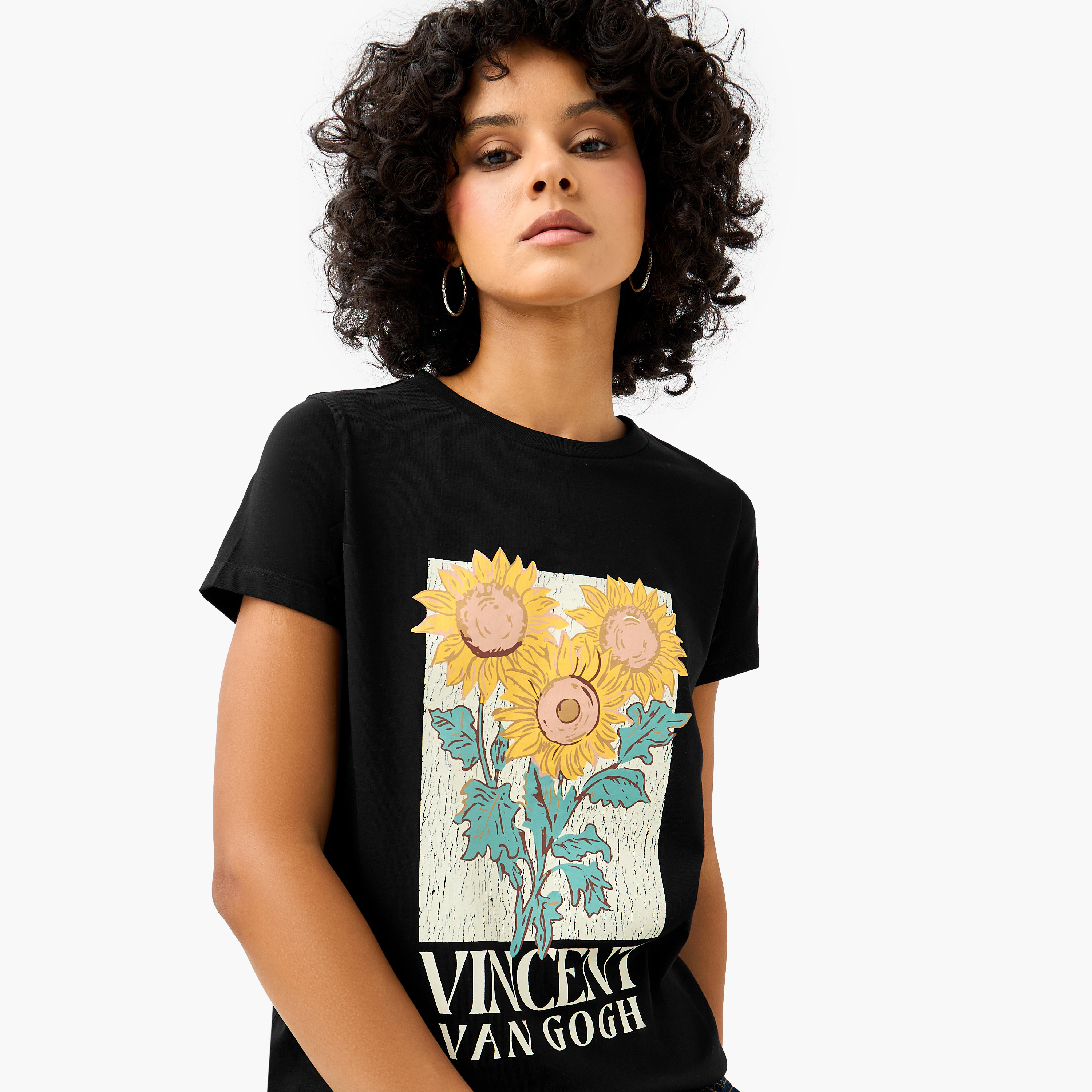 Vincent Van Gogh Cotton T-shirt-women-clothing-tshirts-image-5