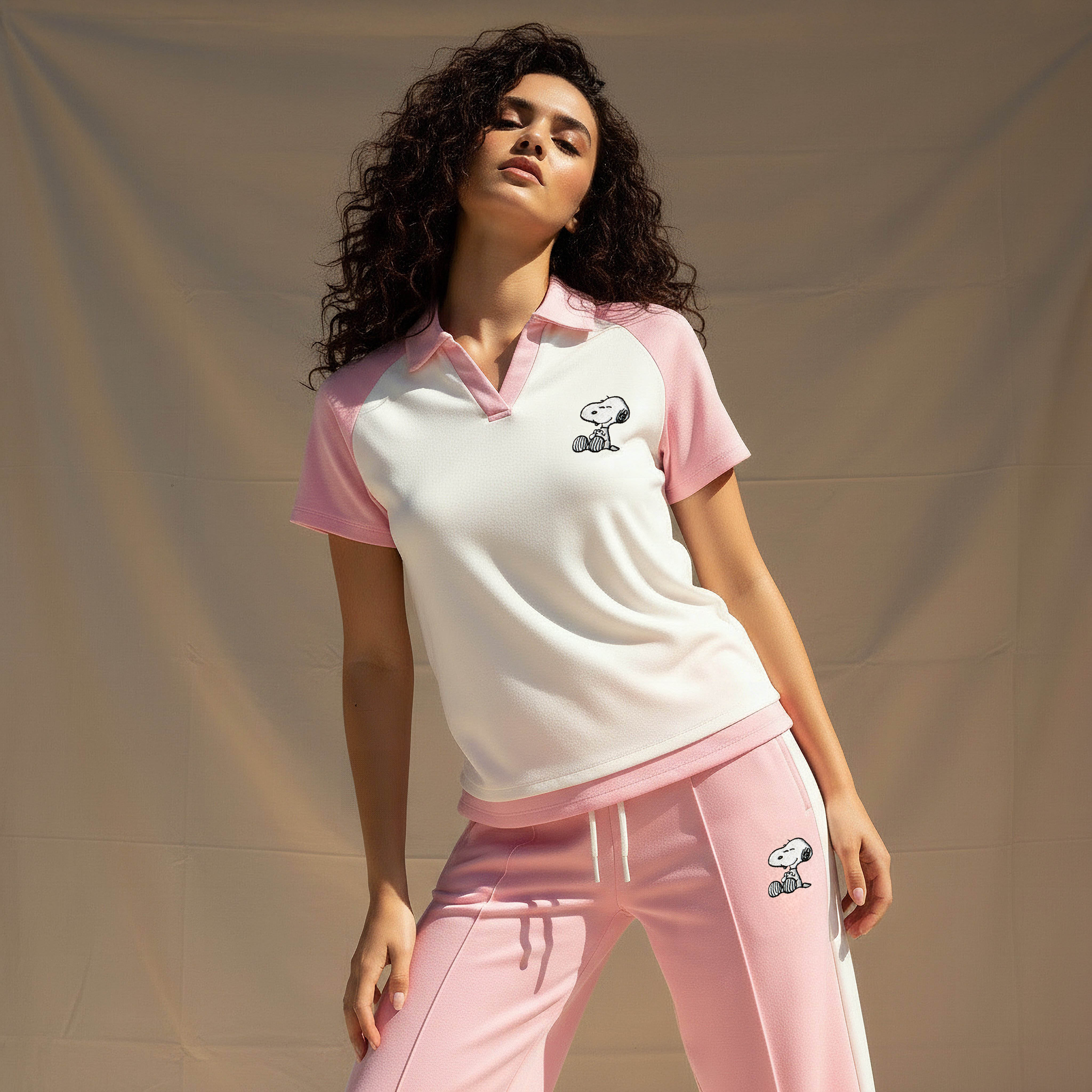 T-shirt with Snoopy Embroidery-women-clothing-tshirts-image-5