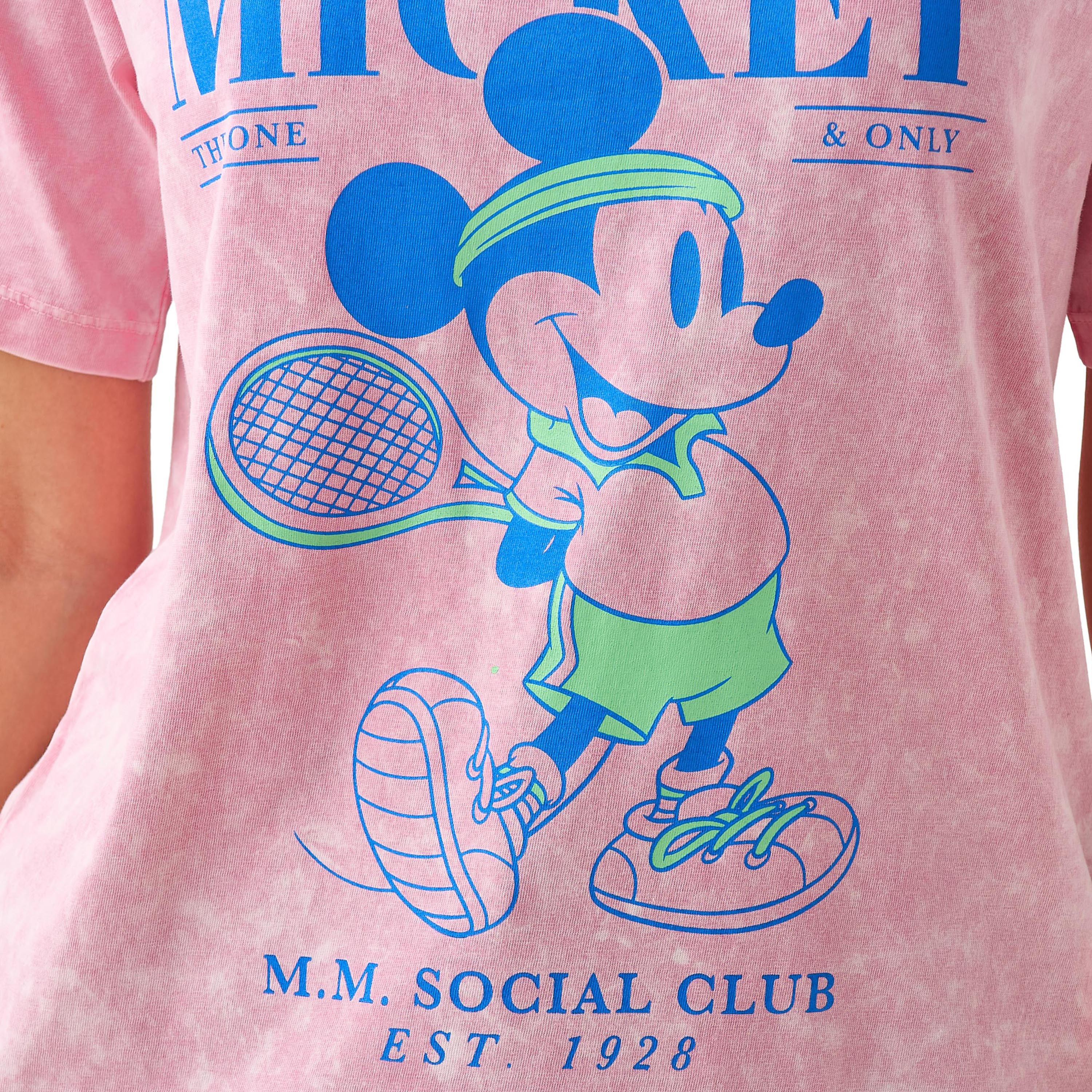 Oversized Cotton T-shirt with Mickey Mouse Print-women-clothing-tshirts-image-6