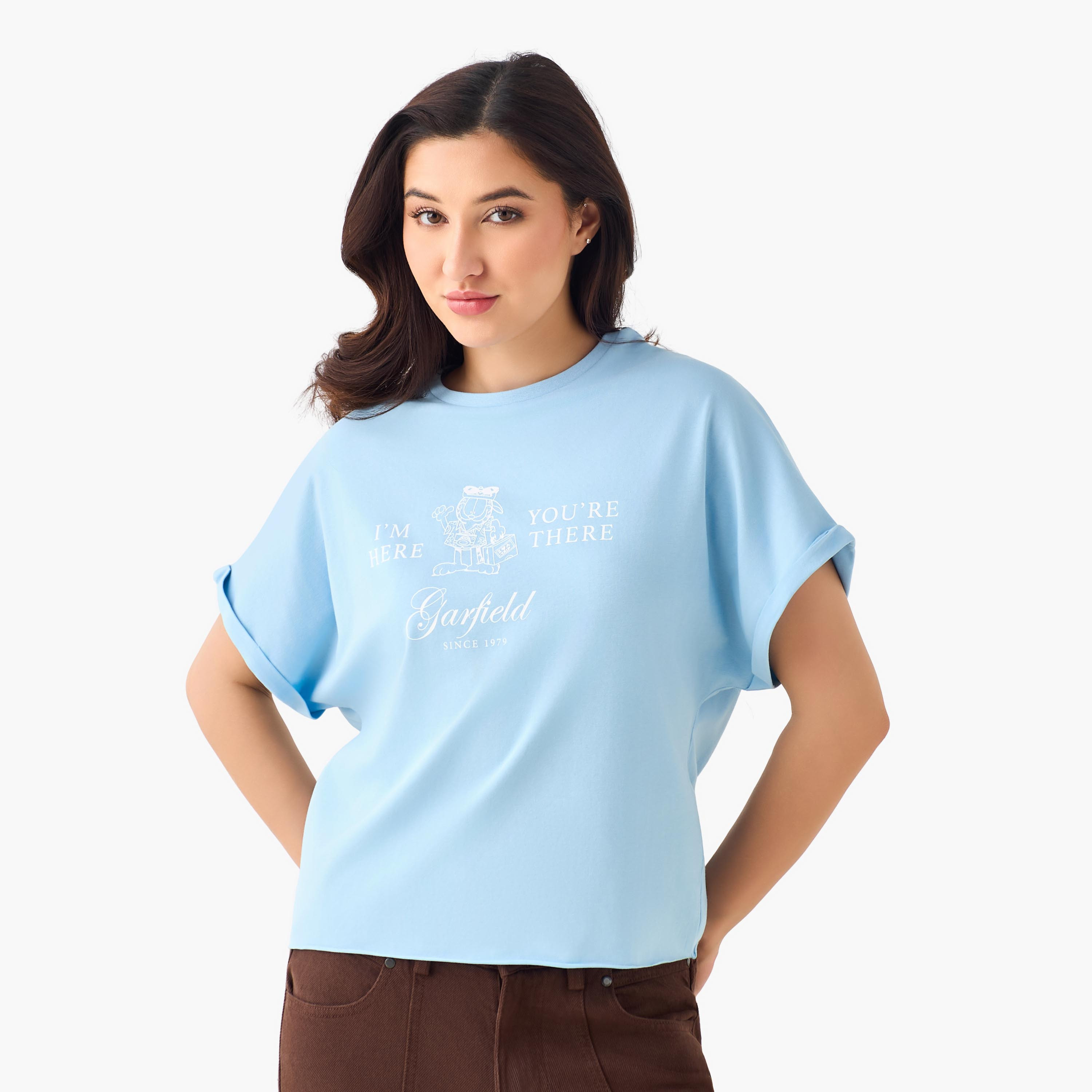 T-shirt with Garfield Print-women-clothing-tshirts-image-2
