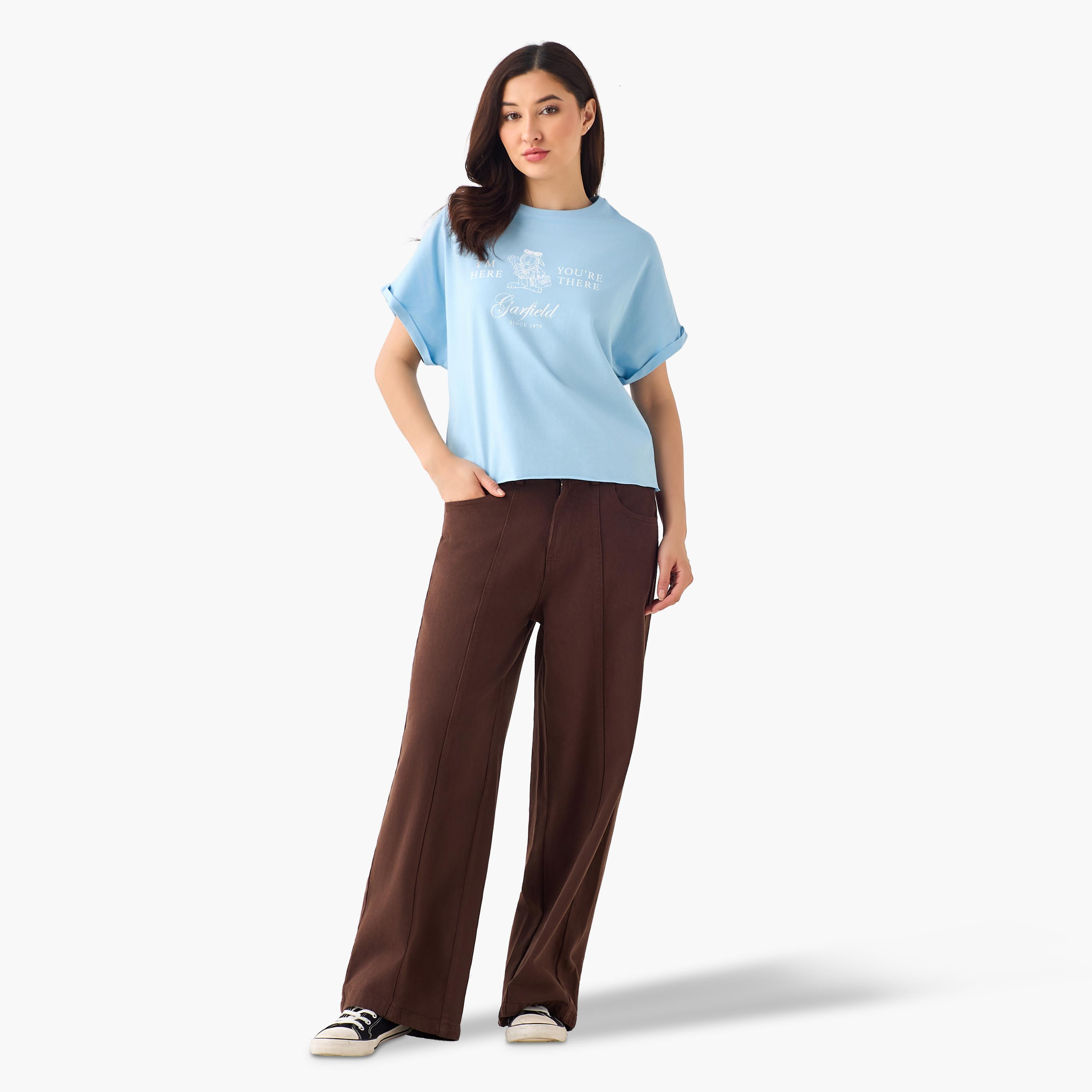T-shirt with Garfield Print-women-clothing-tshirts-image-3