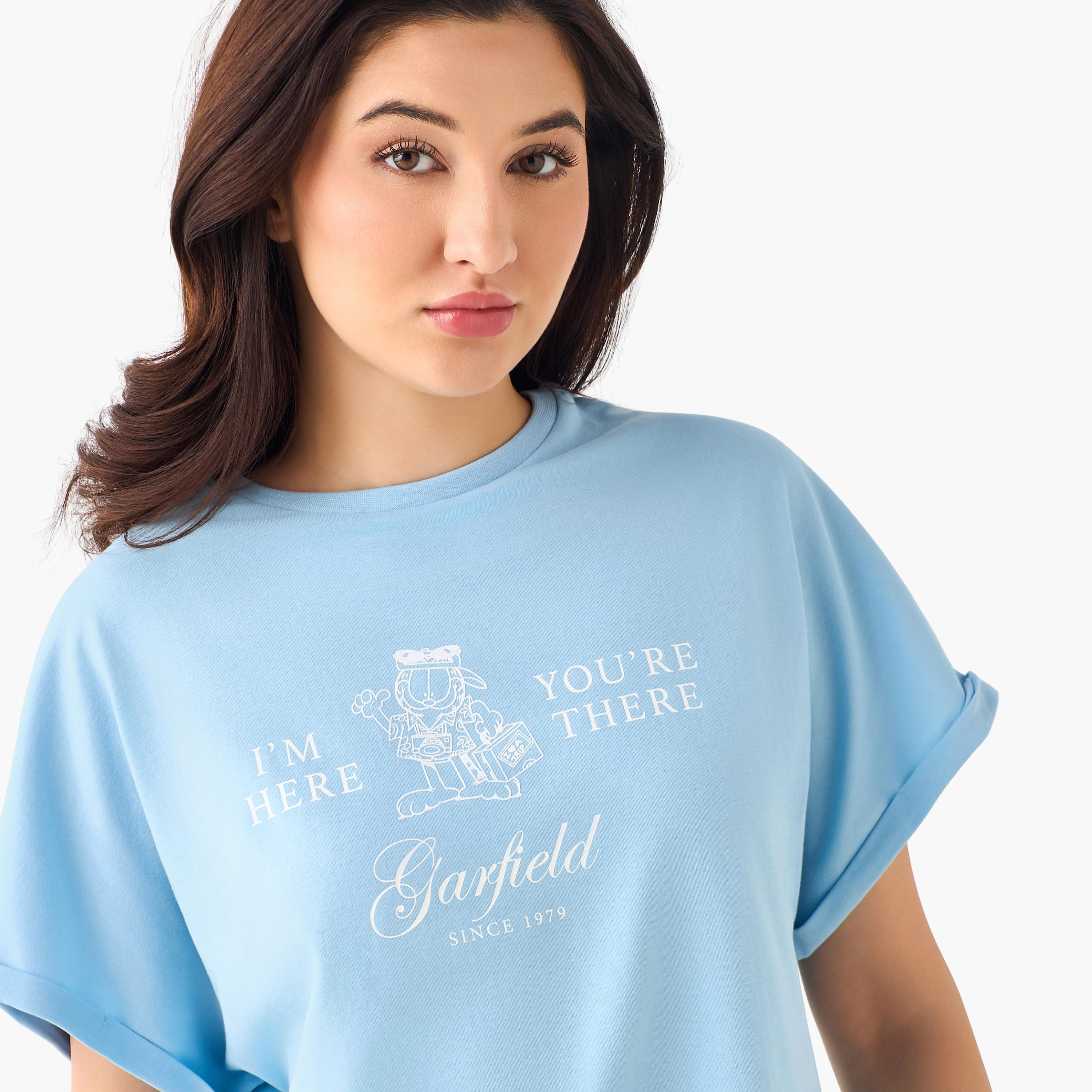 T-shirt with Garfield Print-women-clothing-tshirts-image-5