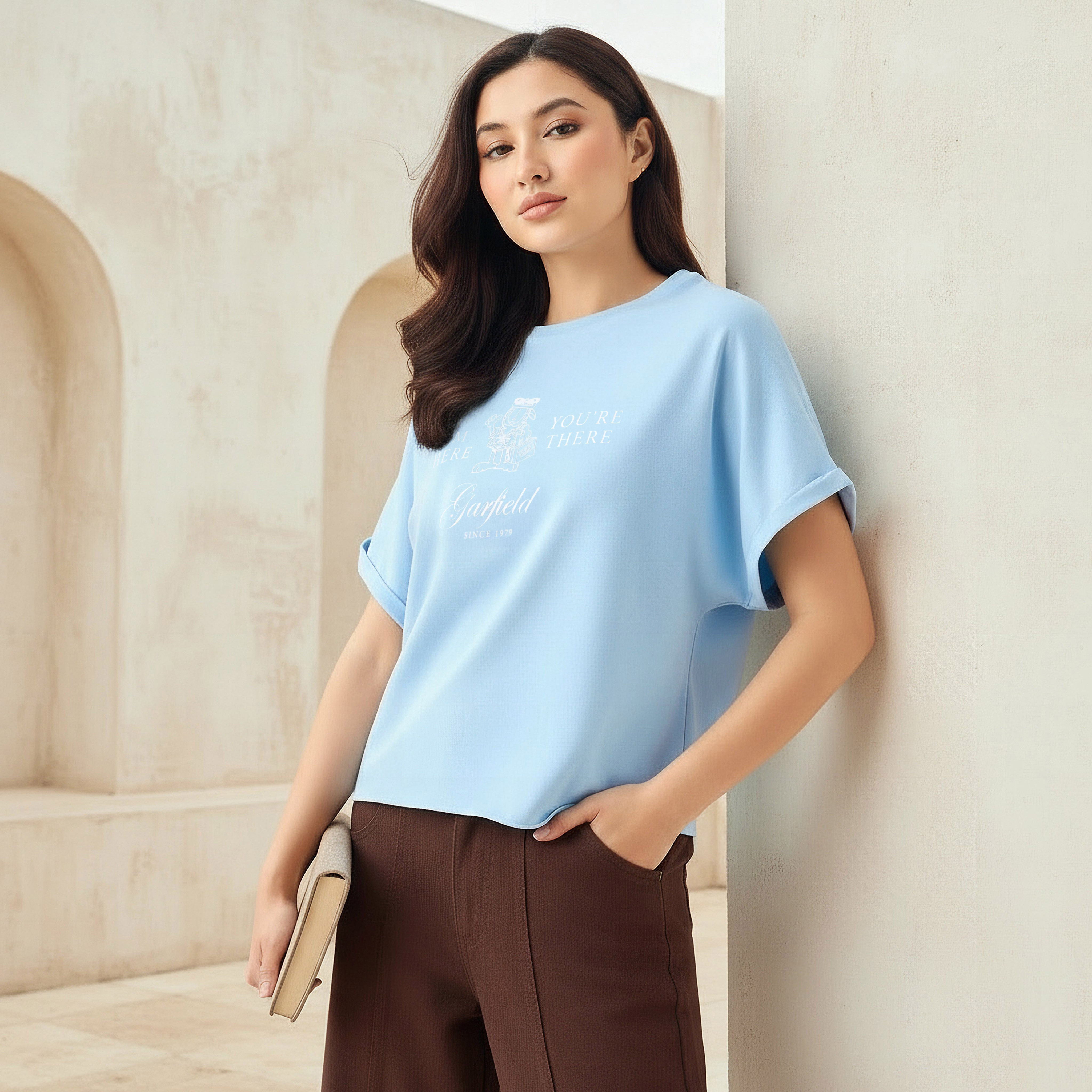 T-shirt with Garfield Print-women-clothing-tshirts-image-1