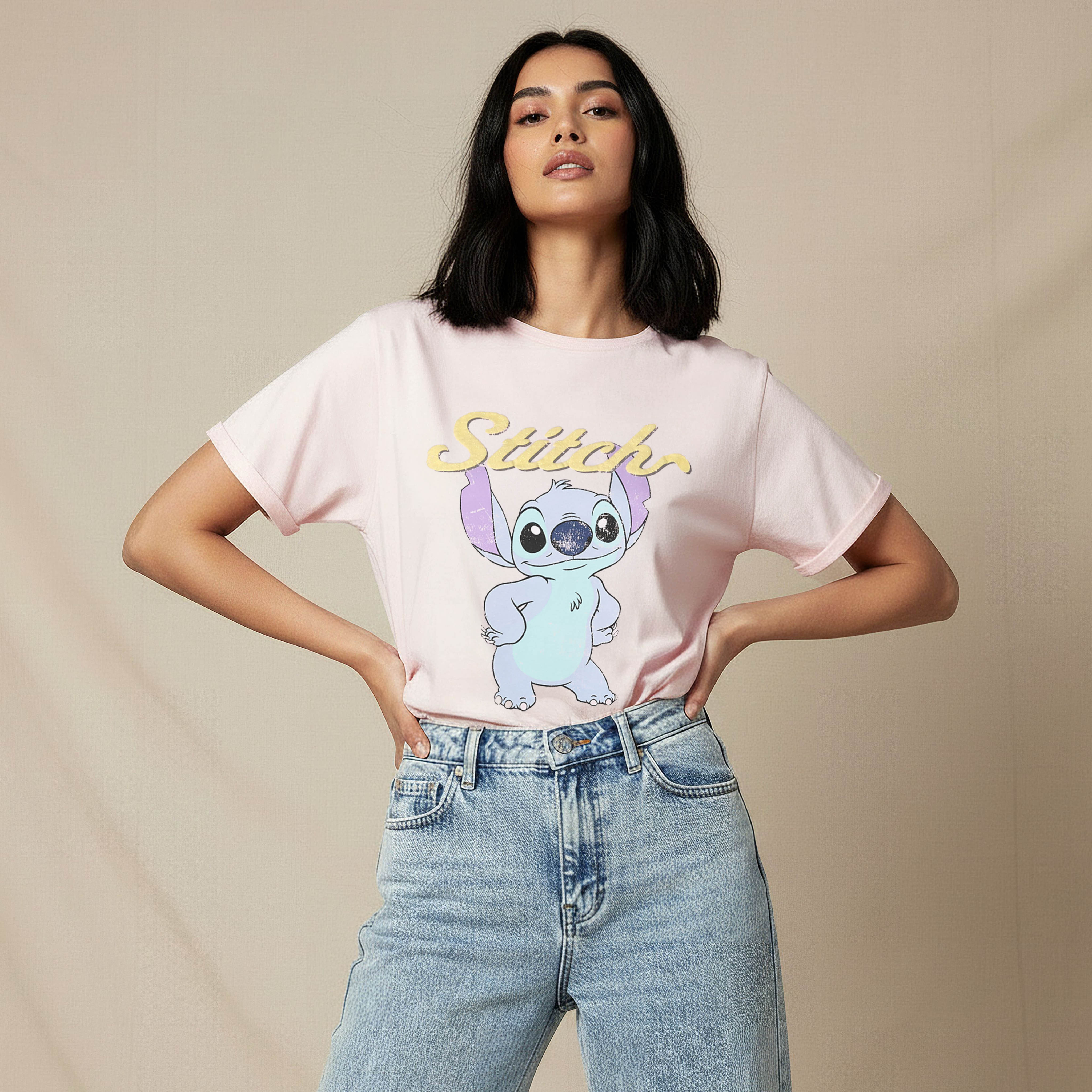 T-shirt with Stitch Print-women-clothing-tshirts-image-1