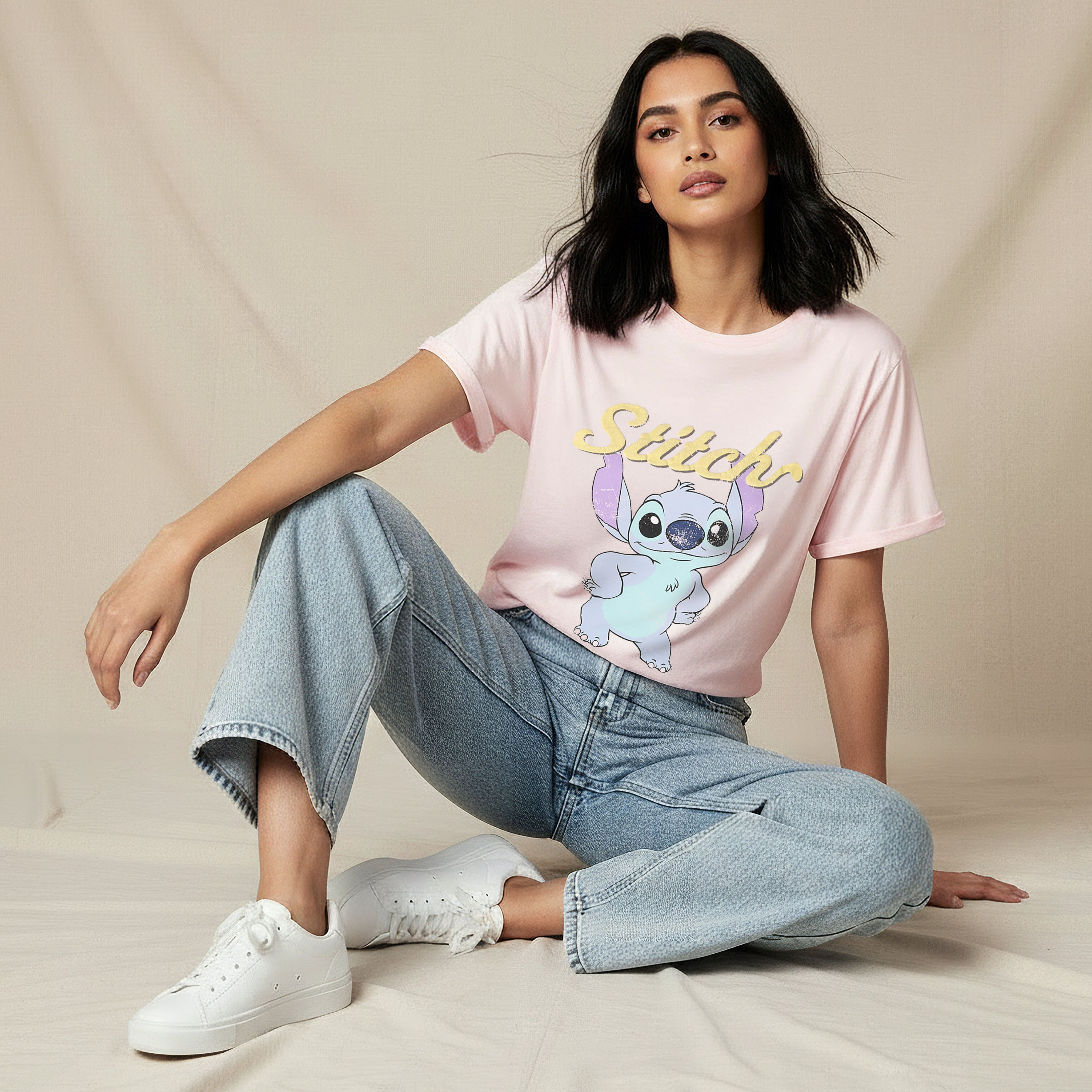 T-shirt with Stitch Print-women-clothing-tshirts-image-5