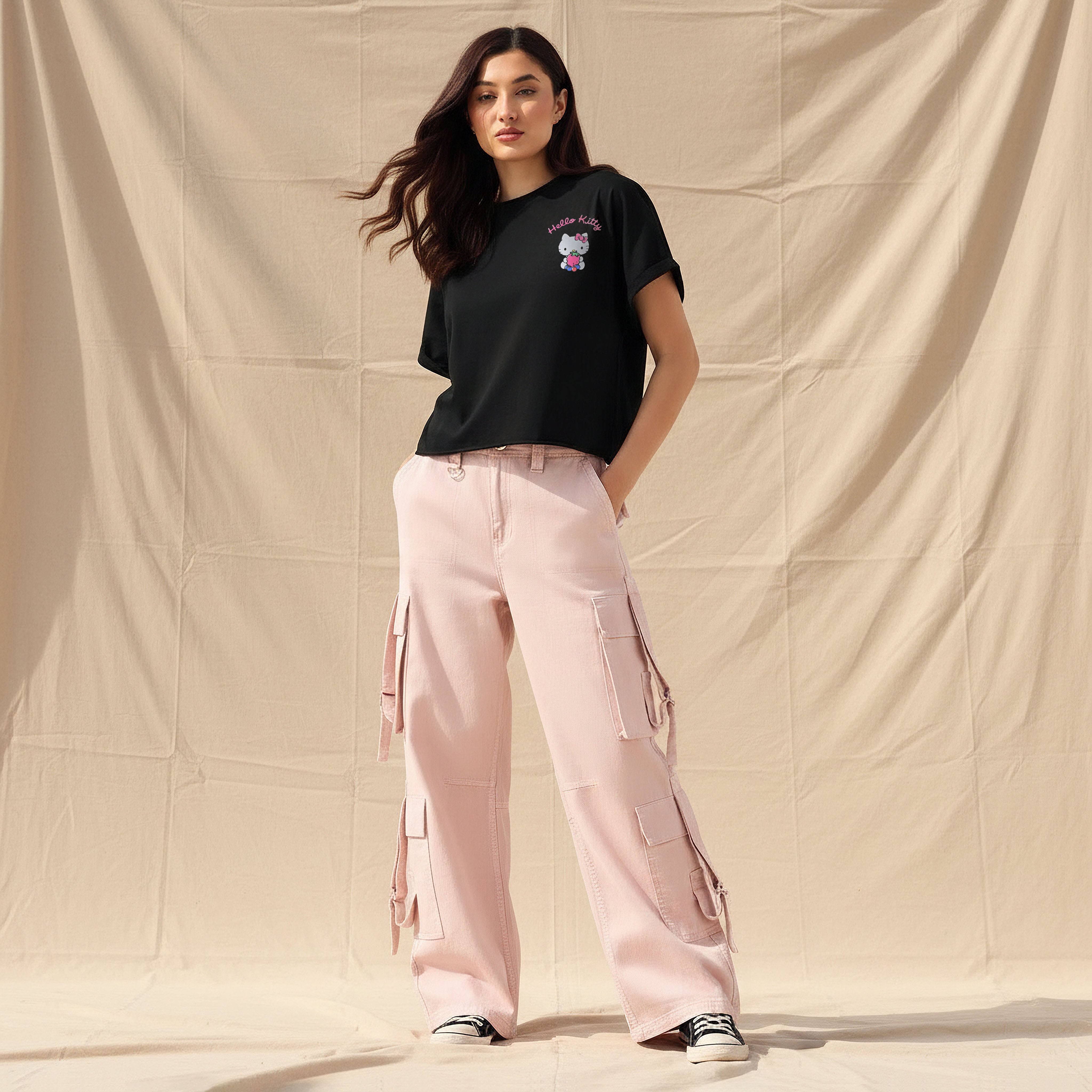 T-shirt with Hello Kitty Print-women-clothing-tshirts-image-2